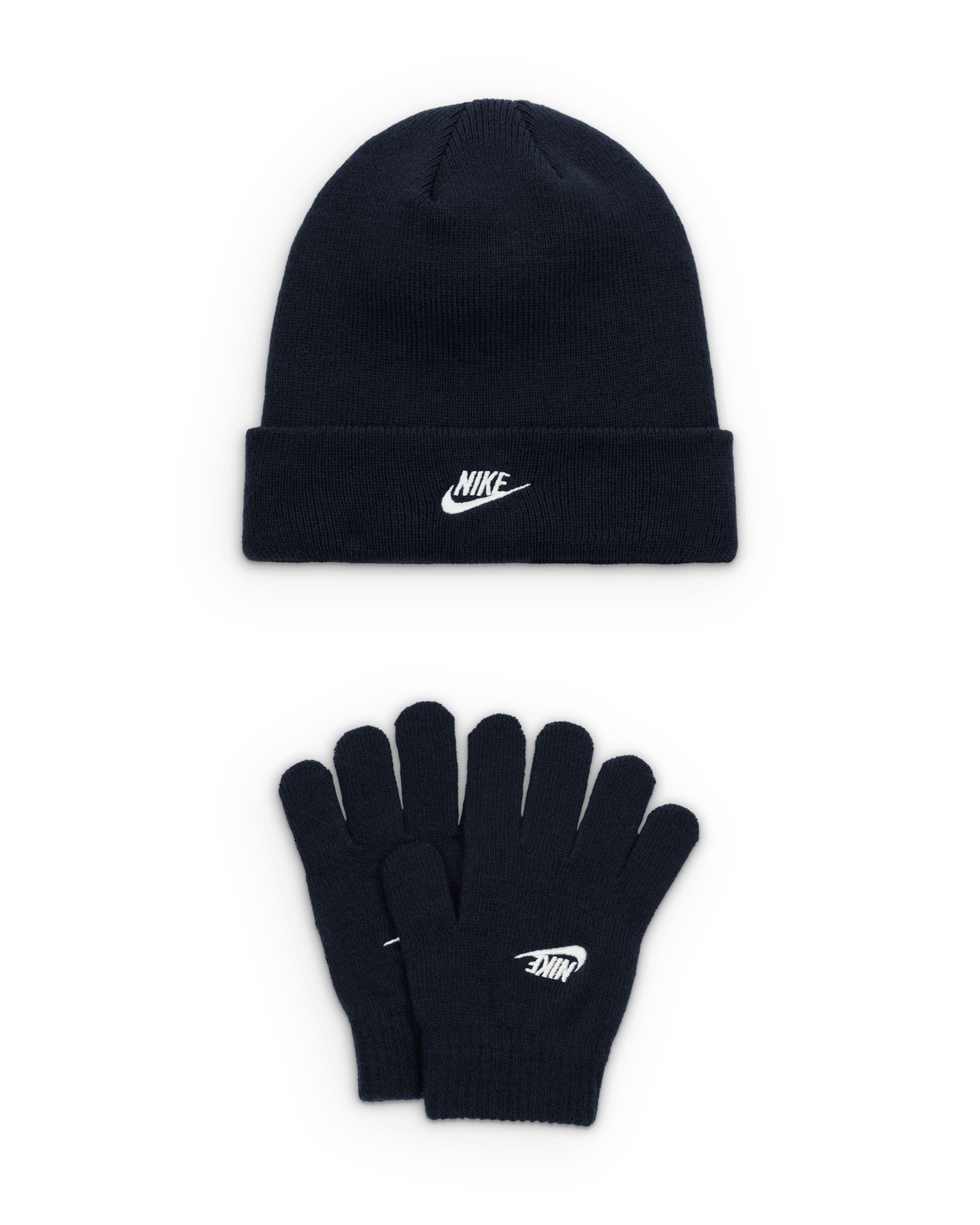 Nike Set aus Club-Mütze und -Handschuhen für jüngere Kinder - Obsidian