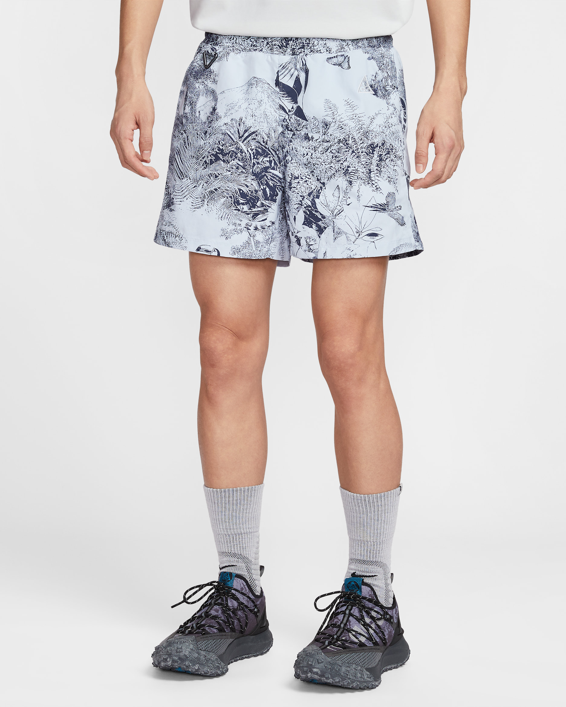ナイキ ACG "Reservoir Goat" メンズ プリントショートパンツ - フットボールグレー/サンダーブルー/サミットホワイト