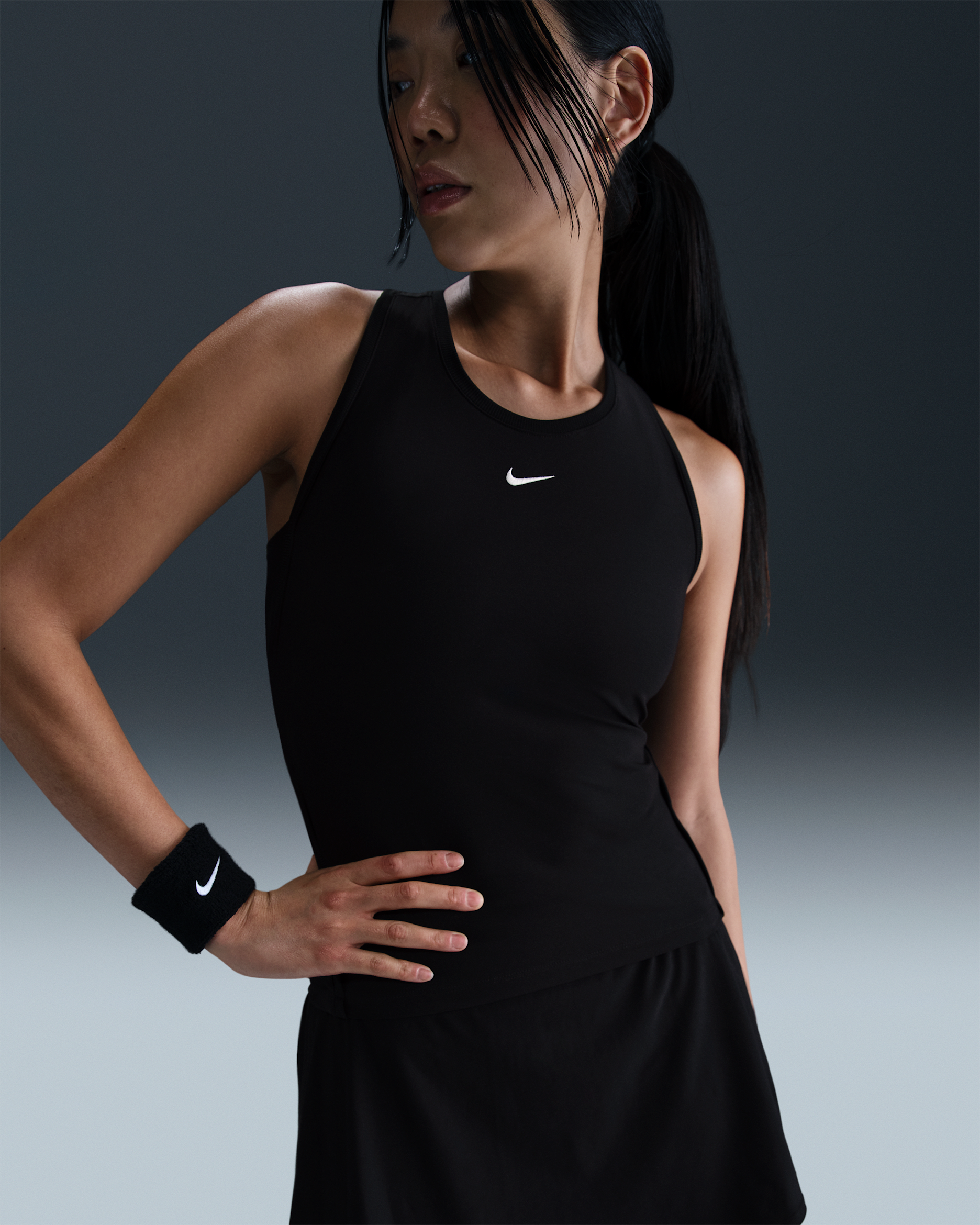 Nike Victory Samarreta de tirants de tennis Dri-FIT - Dona - Negre/Blanc
