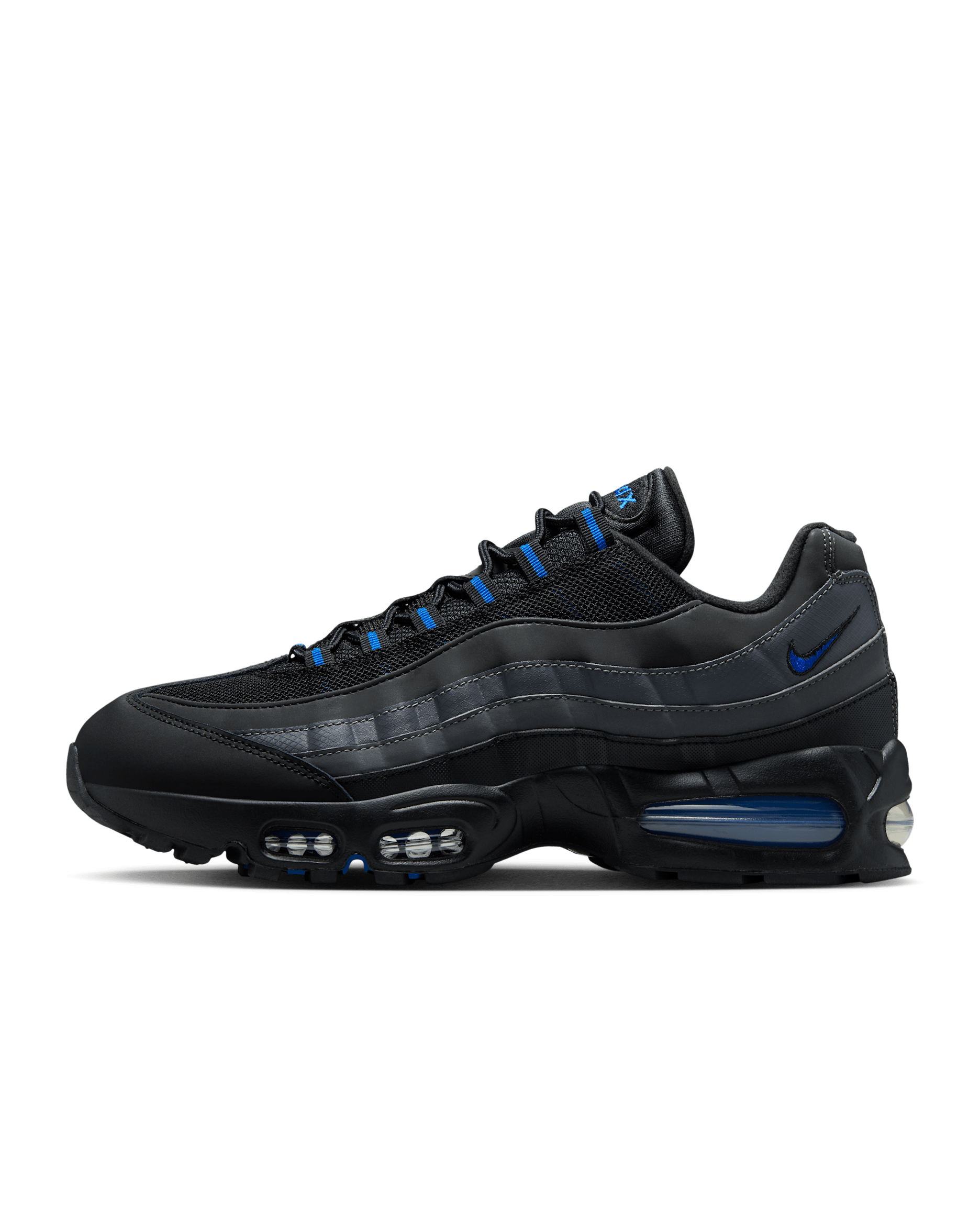 Nike Air Max 95 Big Bubble Men's Shoes - Black/Black/Dark Grey/Game Royal