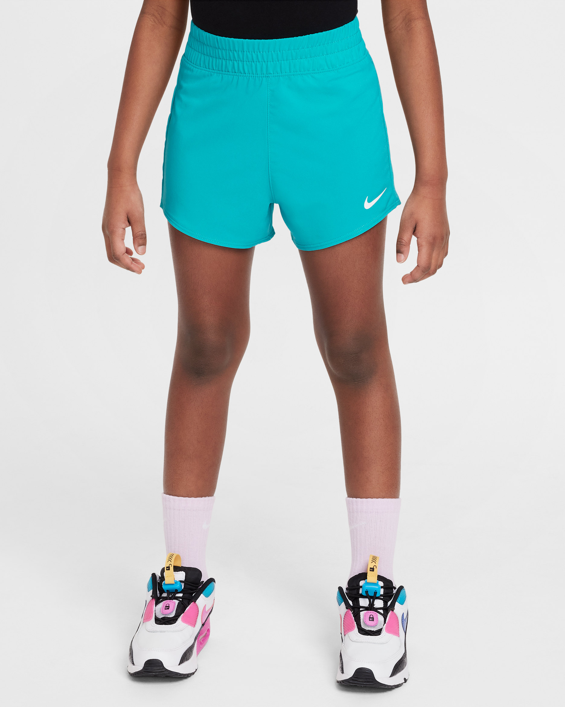 Shorts de tejido Woven para niños talla pequeña Nike Dri-FIT One - Cactus empolvado