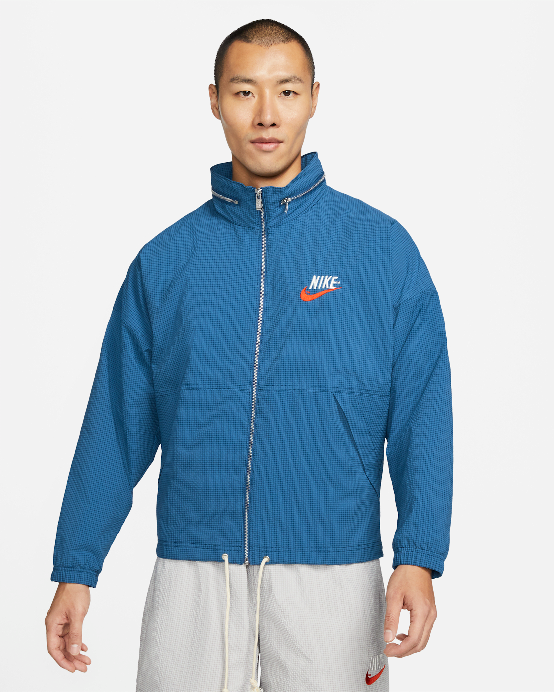 Nike Sportswear Men's Lined Woven Jacket - Dark Marina Blue