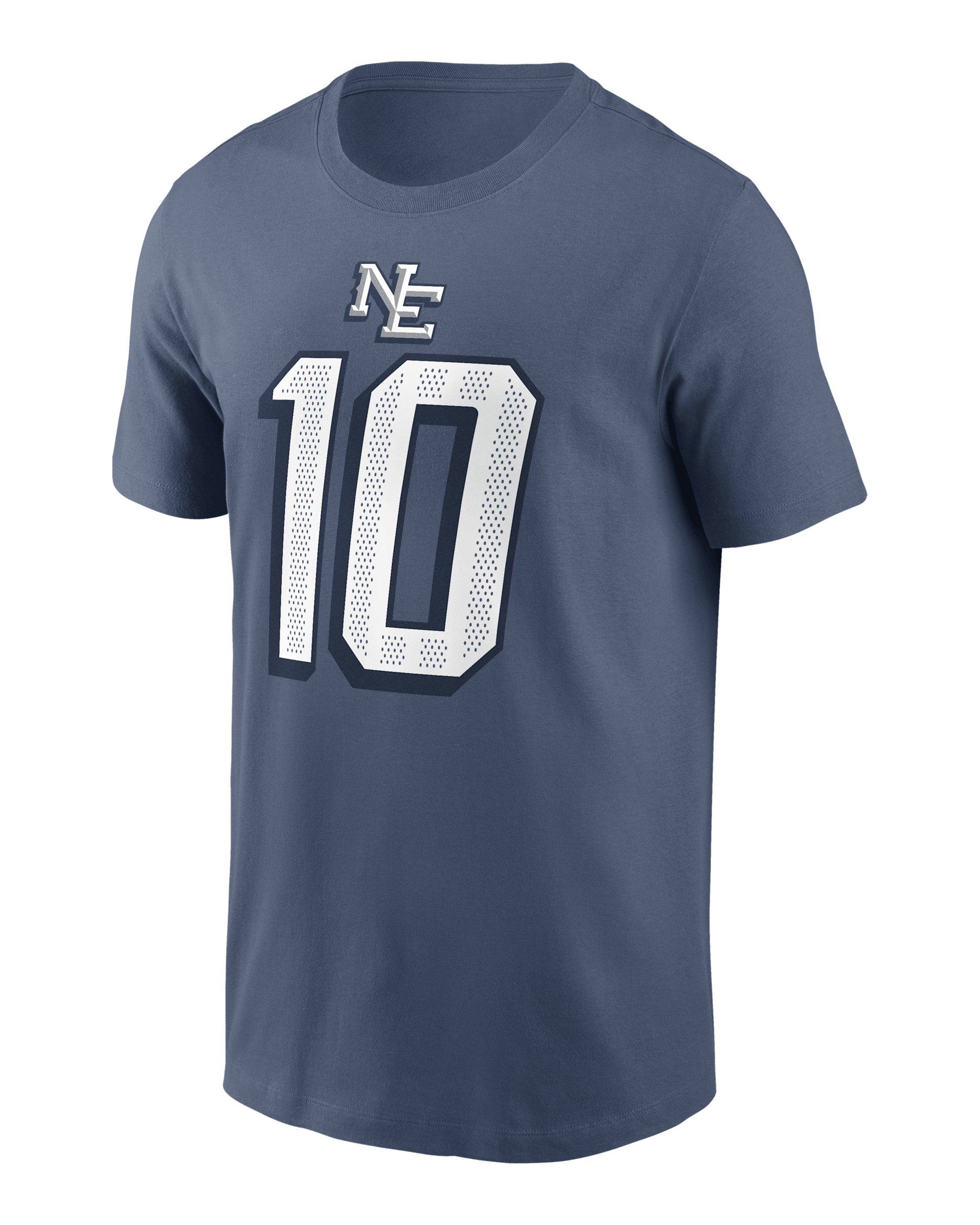 Drake Maye New England Patriots Rivalries Collection Men's Nike NFL T-Shirt - Blue