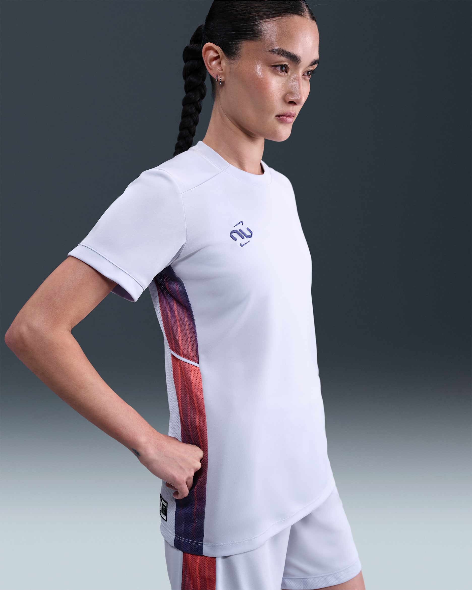 Nike United Academy Women's Dri-FIT Football Short-Sleeve Top - Oxygen Purple/Dark Concord