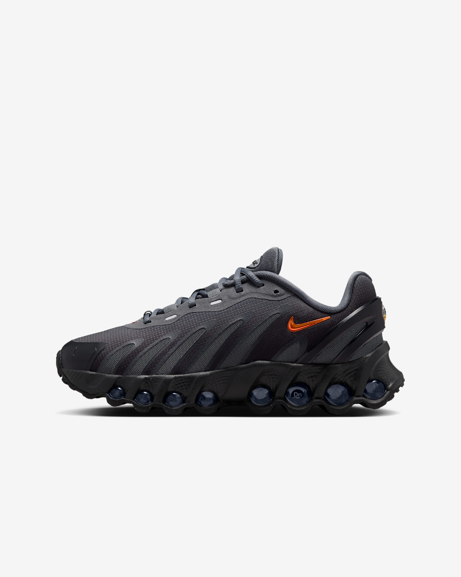 Sapatilhas Nike Air Max DN8 para criança - Preto/Cinzento Iron/Branco/Laranja Safety