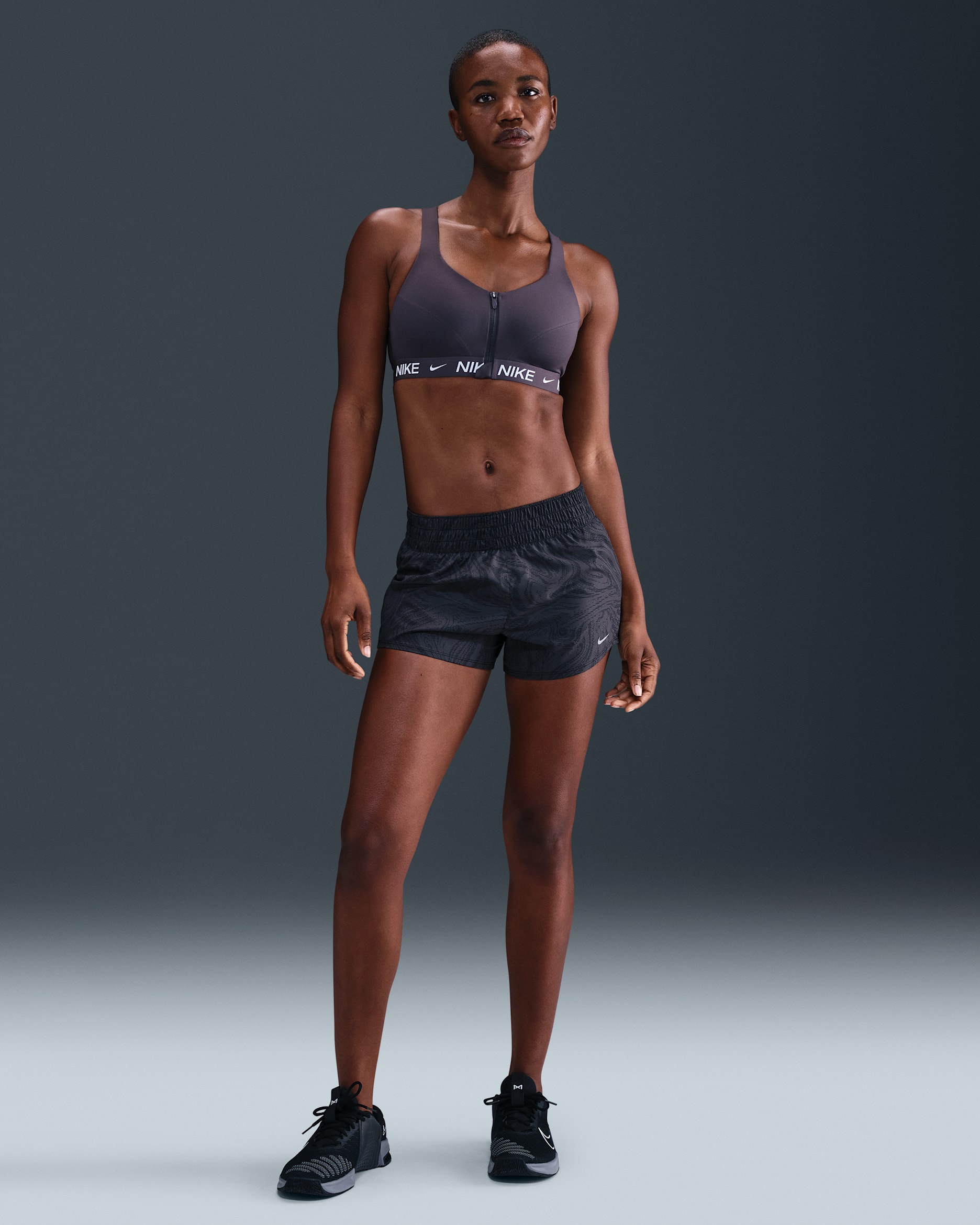 Nike One Women's Dri-FIT Mid-Rise 3" Brief-Lined Shorts - Black/Black