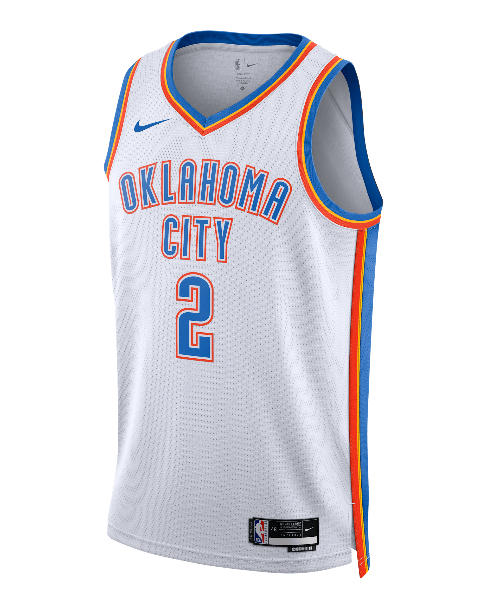 Shai Gilgeous-Alexander Oklahoma City Thunder 2022/23 Association Edition Men's Nike Dri-FIT NBA Swingman Jersey - White
