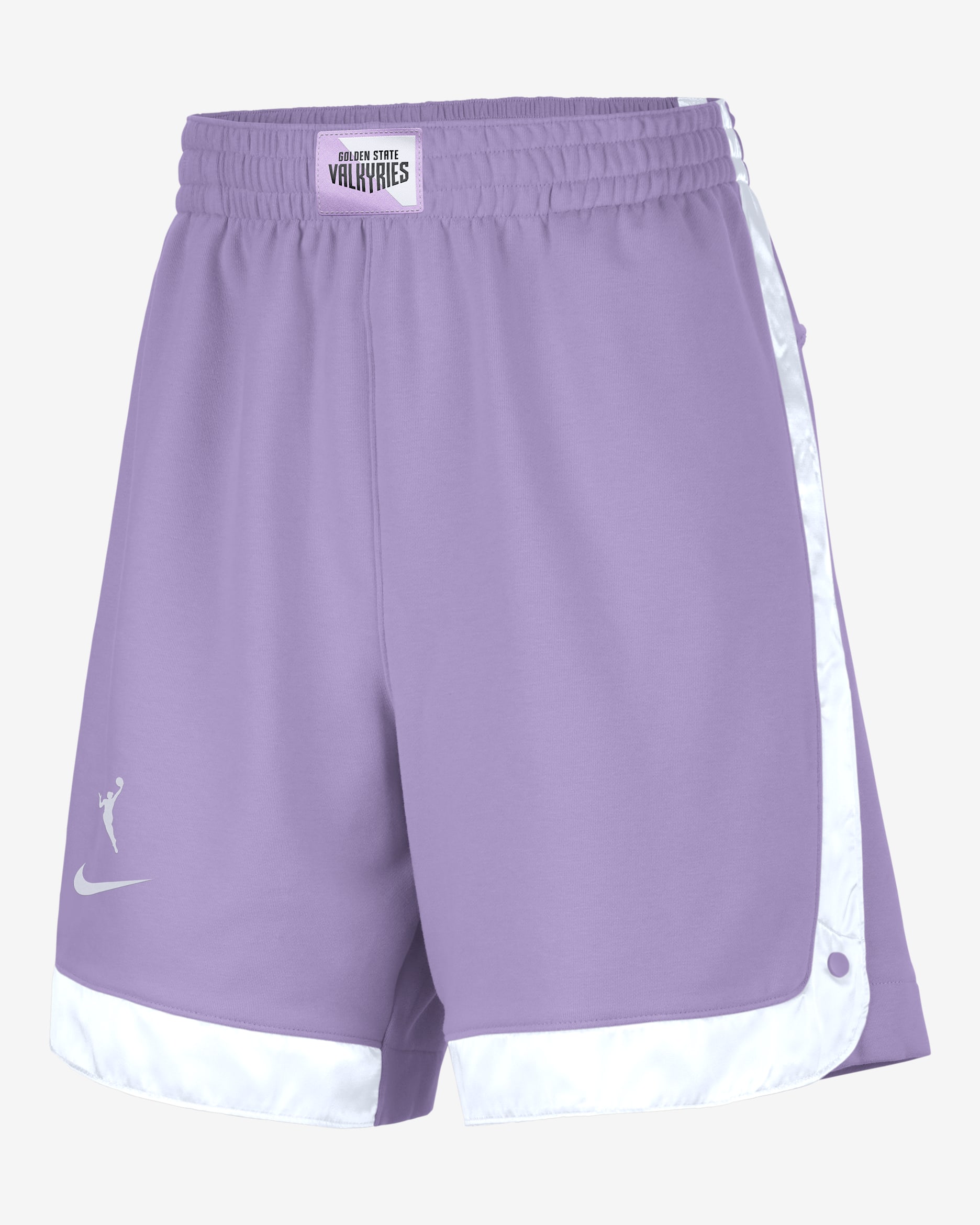 Golden State Valkyries Women's Nike WNBA Fleece Shorts - Urban Lilac/White/White