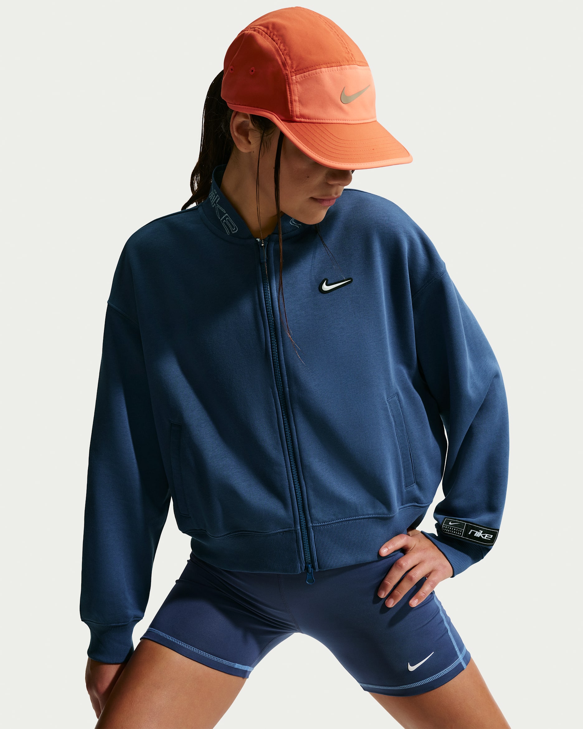 Nike Sportswear Fleece Genç Çocuk (Kız) Ceketi - Mystic Navy