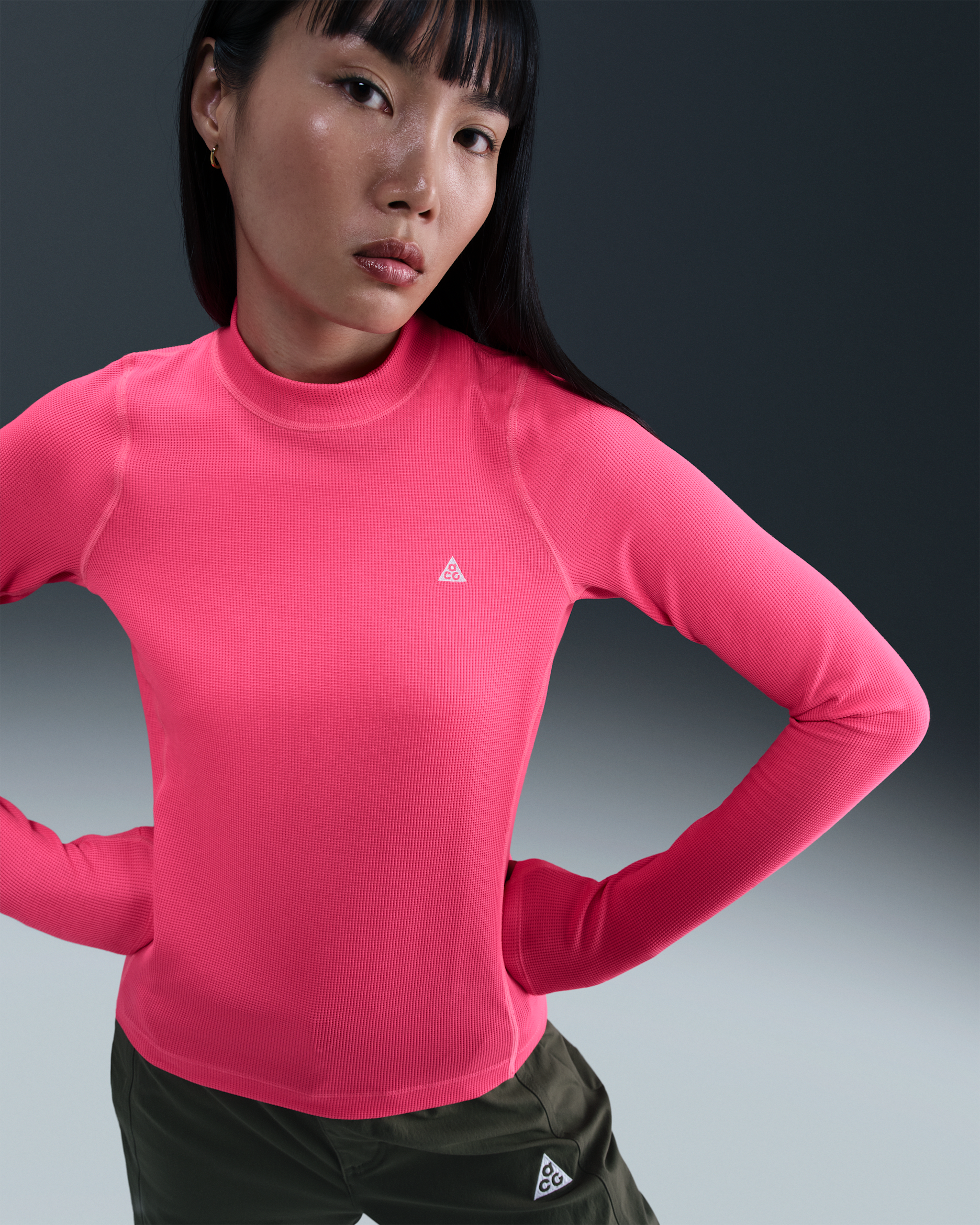 Nike ACG «Chinati» Dri-FIT ADV langermet funksjonelt undertøy til dame - Hyper Pink/Red Sepia/Summit White