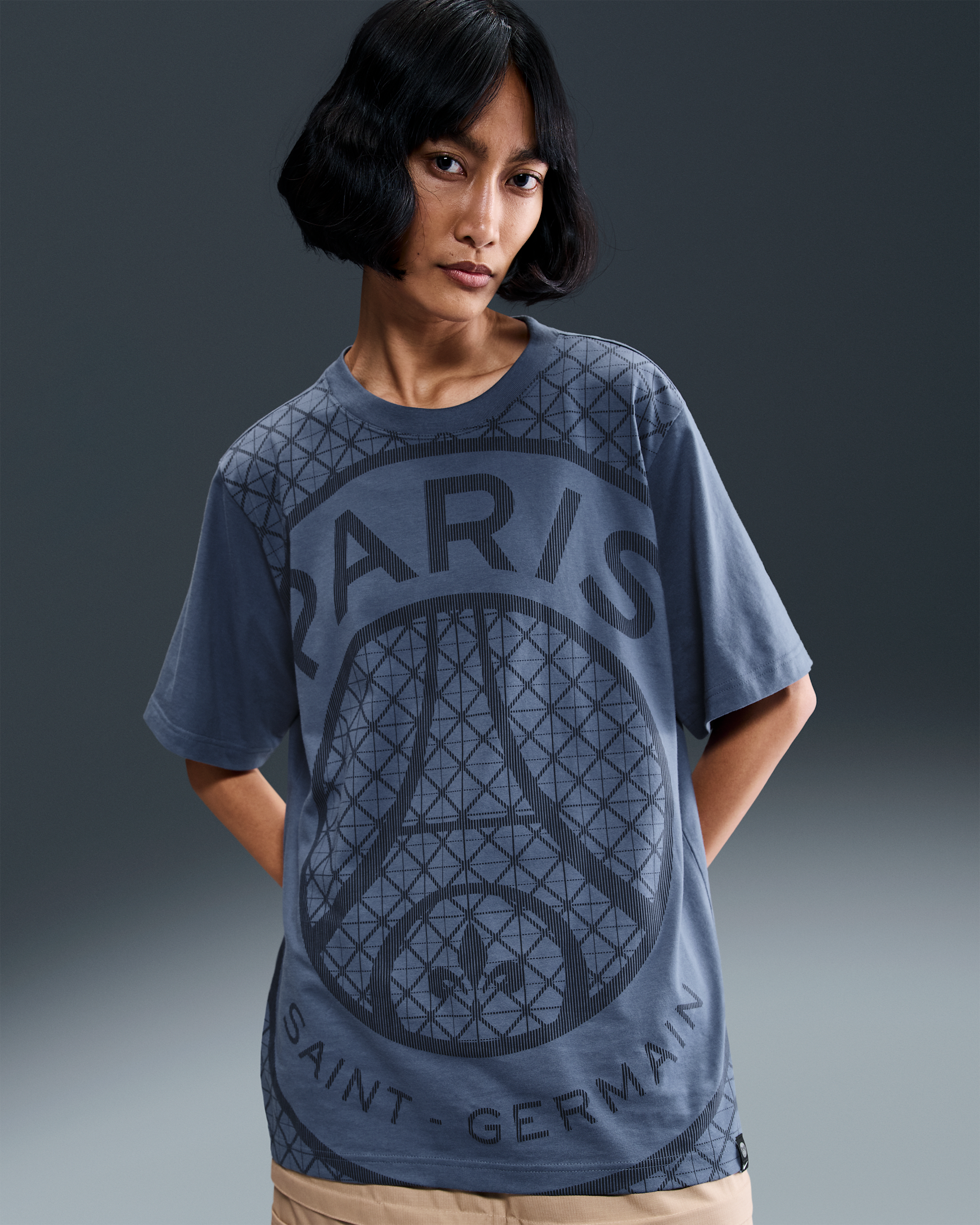 Paris Saint-Germain Women's Nike Football Seasonal Print T-Shirt - Diffused Blue