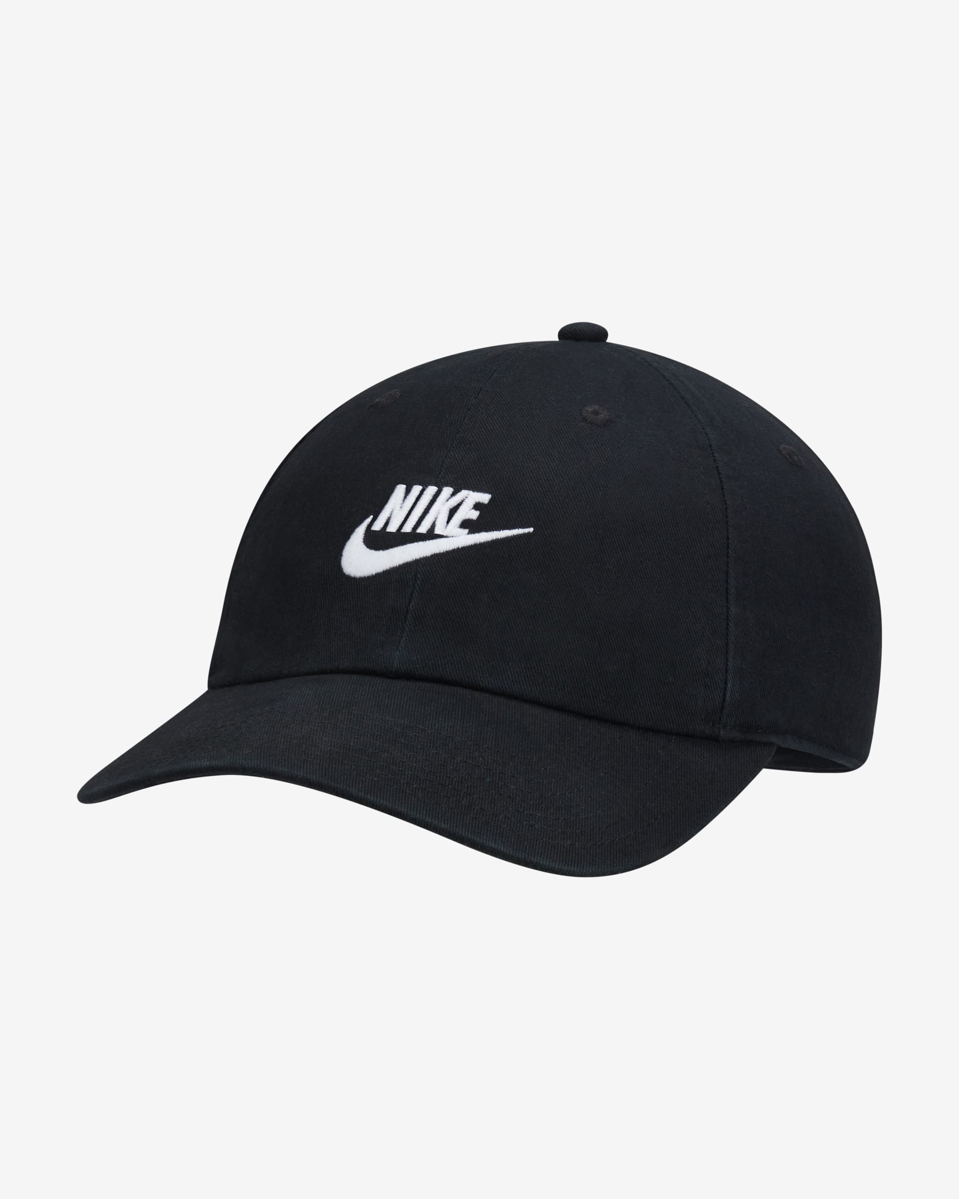 Nike Sportswear Heritage86 Futura Washed Hat - Black/Black/White