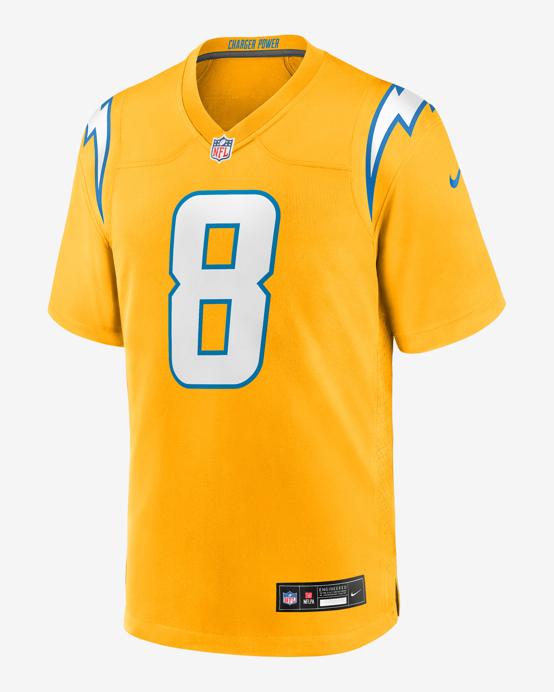 Omarion Hampton Los Angeles Chargers Men's Nike NFL Game Jersey - Gold