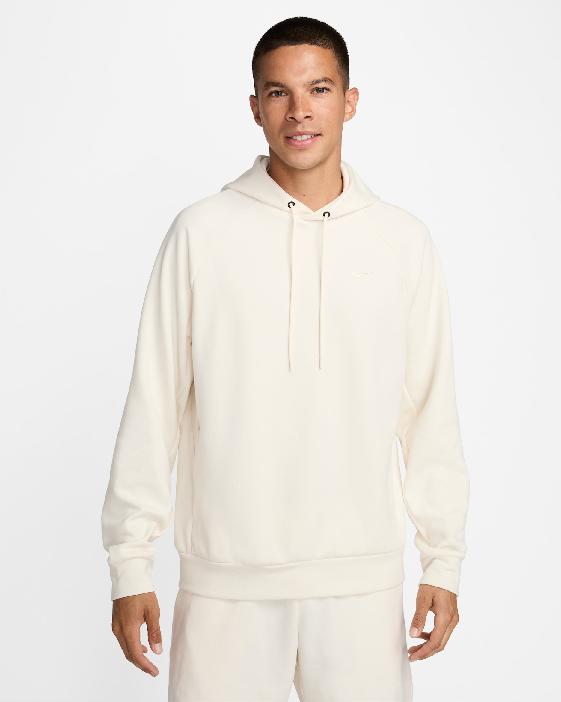 Nike Primary Fleece Men's Dri-FIT UV Pullover Performance Hoodie - Pale Ivory/Pale Ivory