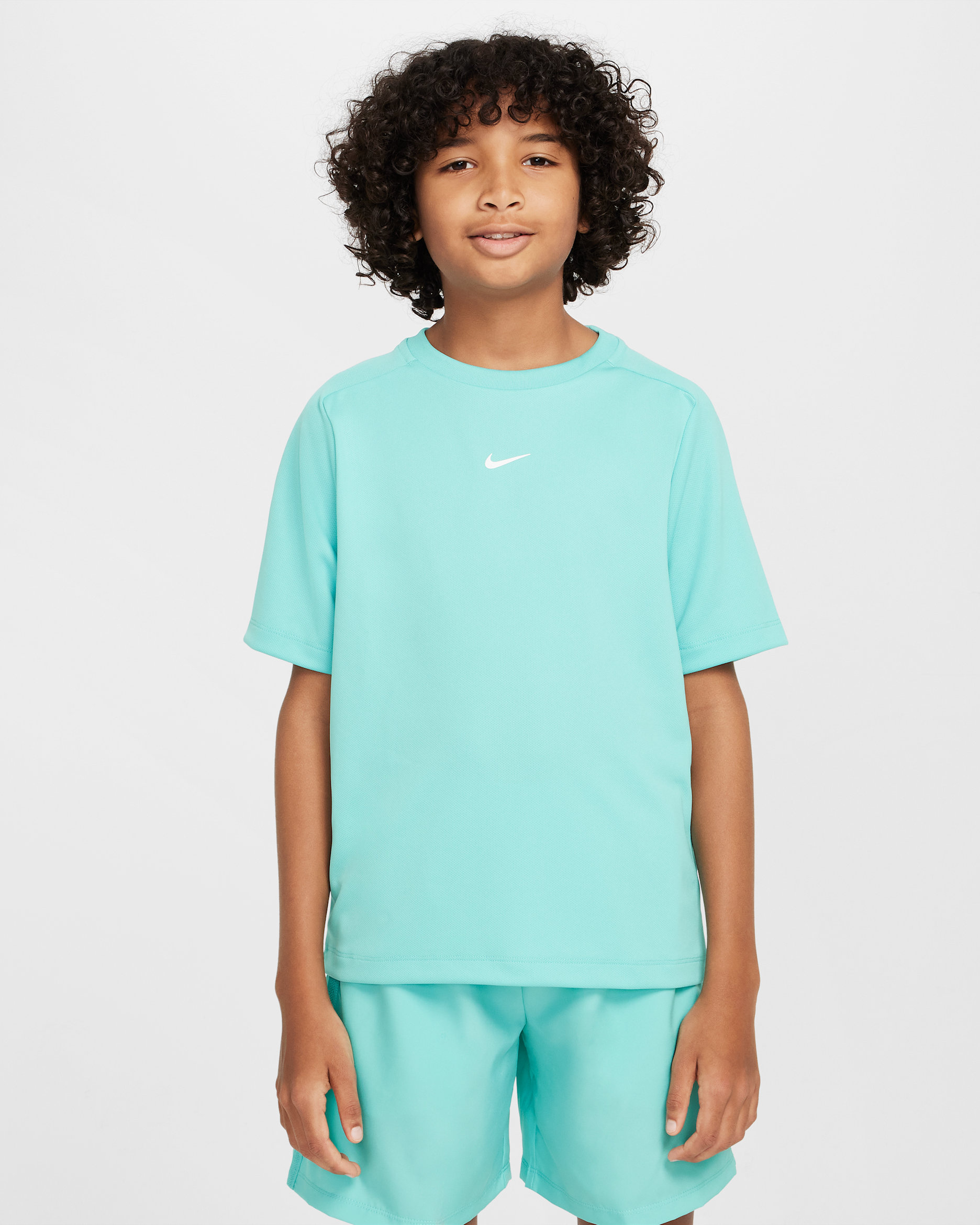 Nike Multi Older Kids' (Boys') Dri-FIT Training Top - Green Frost/White