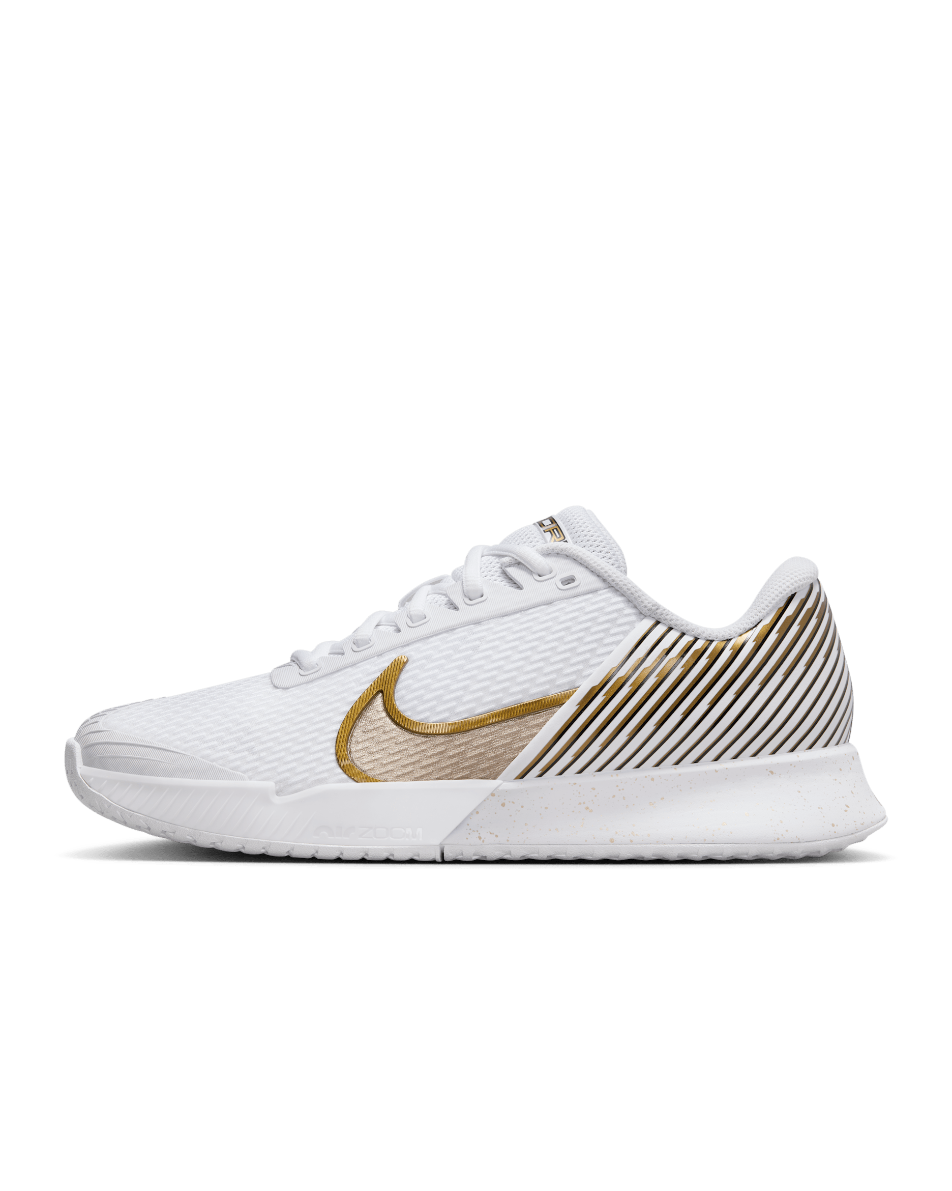 NikeCourt Vapor Pro 2 Women's Hard Court Tennis Shoes - White/Grand Purple/Metallic Gold Grain