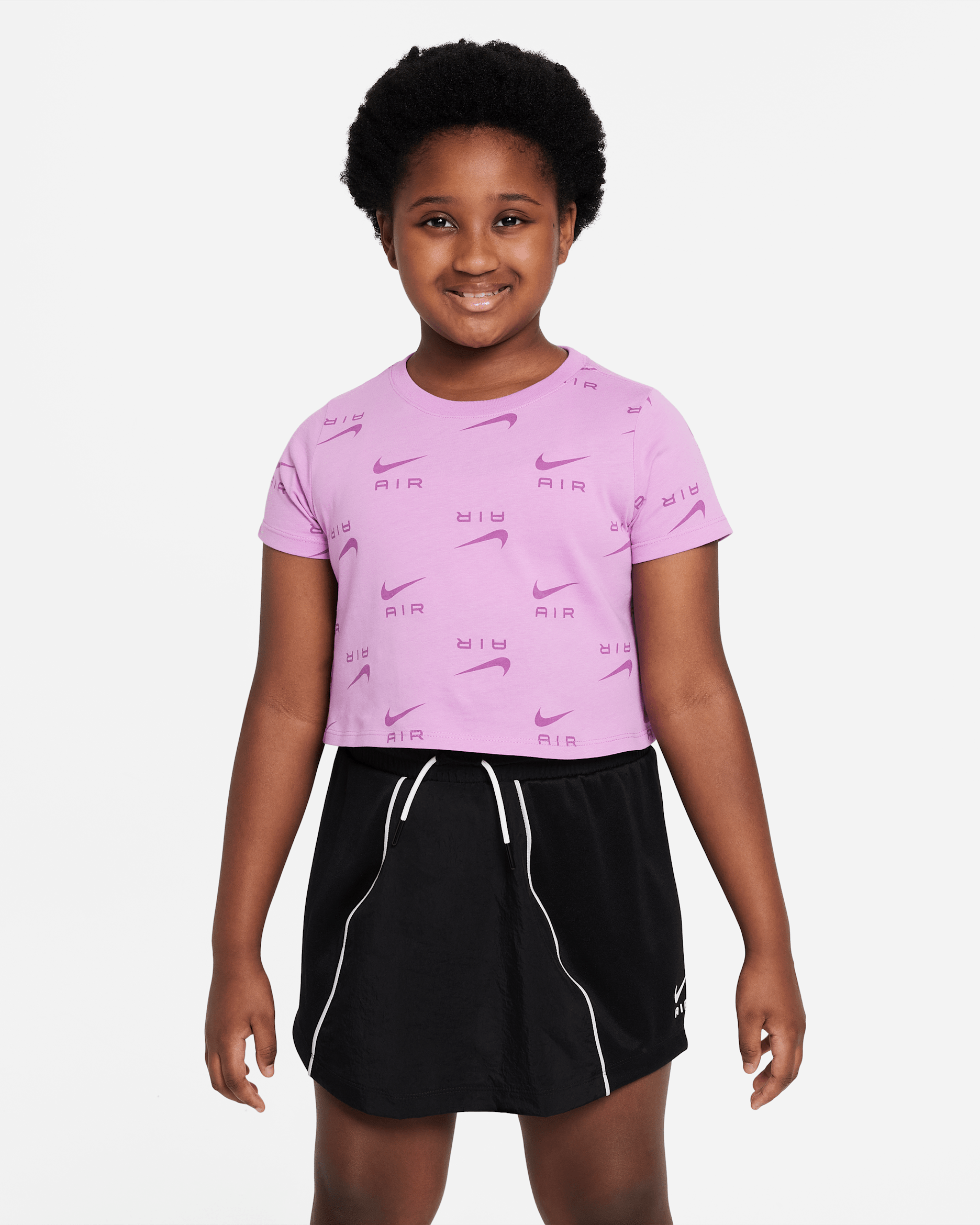 Nike Air Older Kids' (Girls') Cropped T-Shirt - Rush Fuchsia