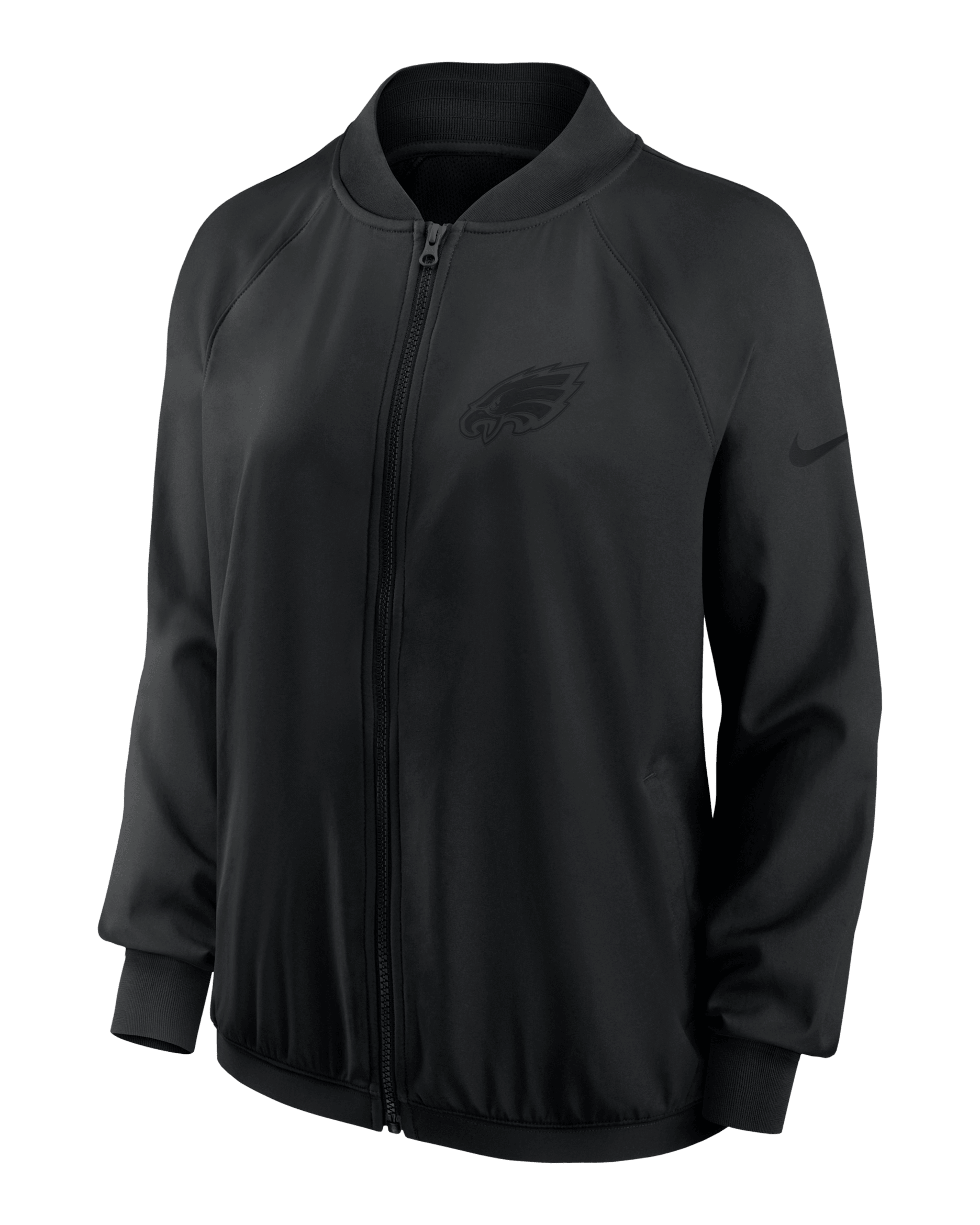 Chamarra de cierre completo Nike Dri-FIT de la NFL para mujer Philadelphia Eagles - Negro