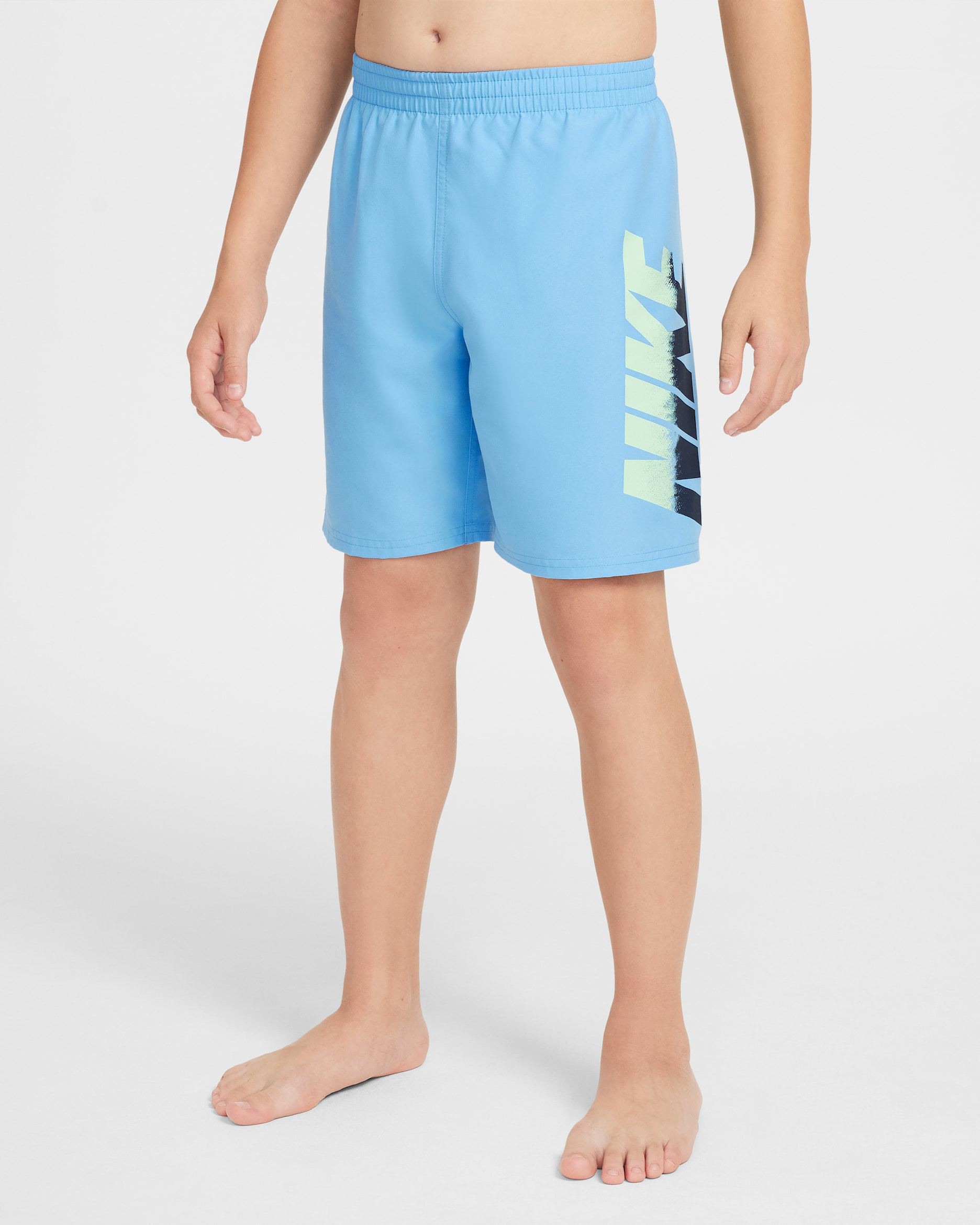 Shorts de vóleibol de 18 cm con forro de ropa interior para niño talla grande Nike Swim Breaker - Azul universitario/Azul glacial/Azul marino medianoche/Azul glacial