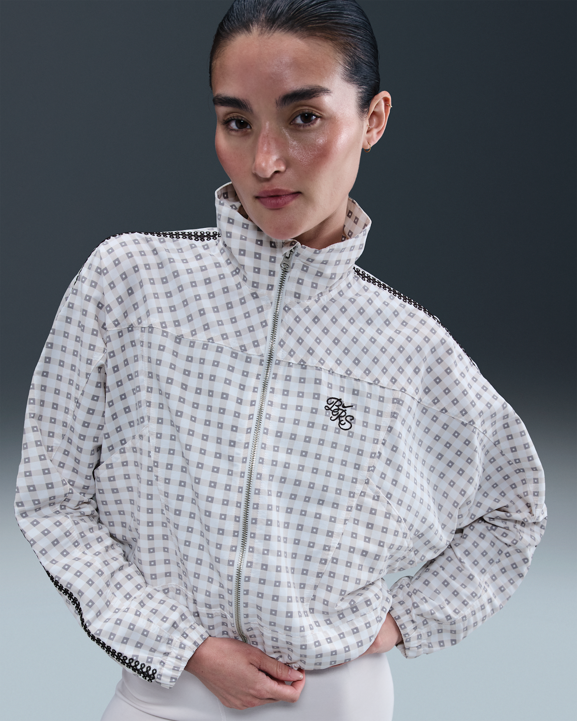 ナイキ スポーツウェア ウィメンズ ウーブン レペル ジャケット - ホワイト/ブラック/ブラック/ブラック