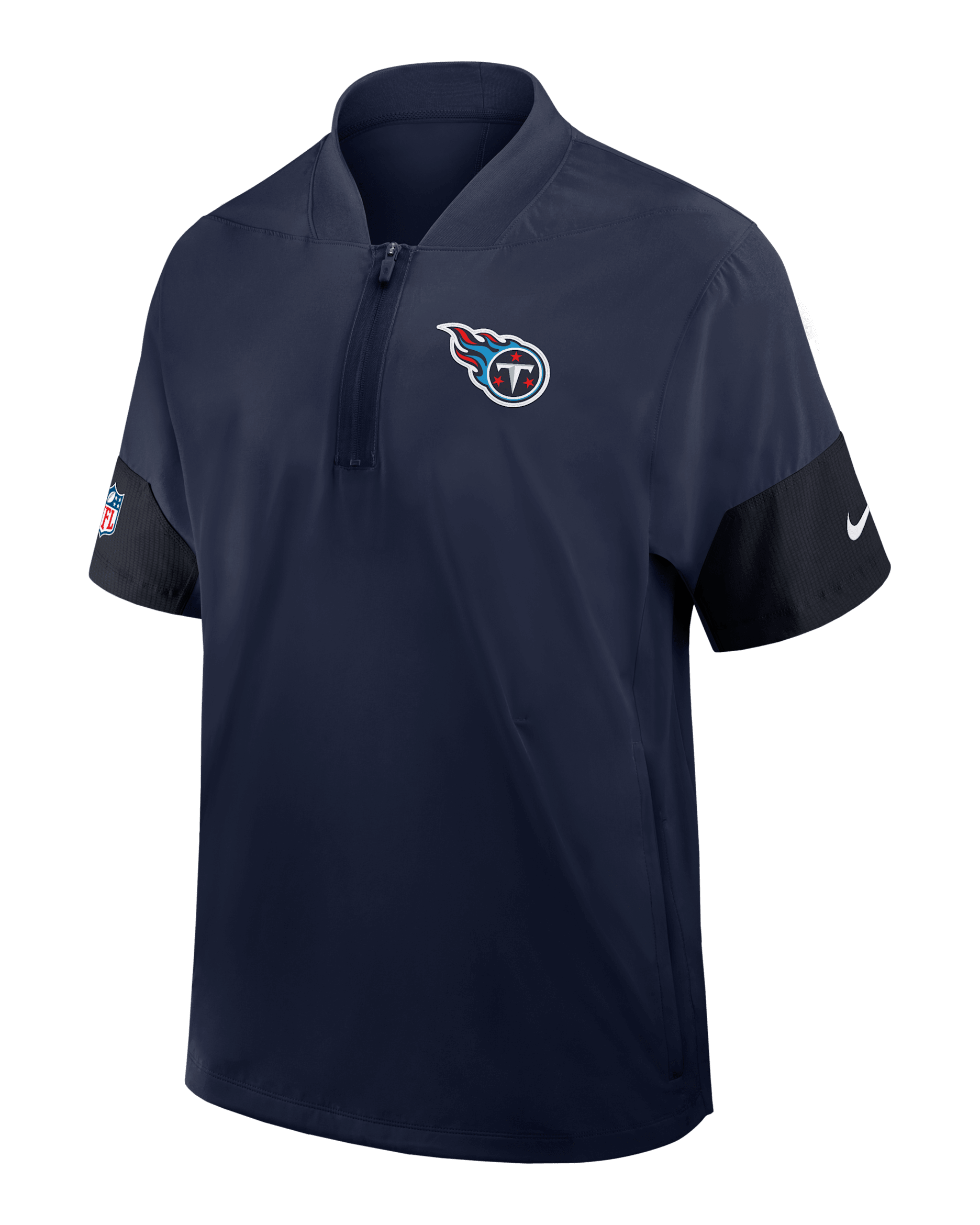 Tennessee Titans Sideline Coach Men's Nike NFL 1/2-Zip Short-Sleeve Jacket - Navy