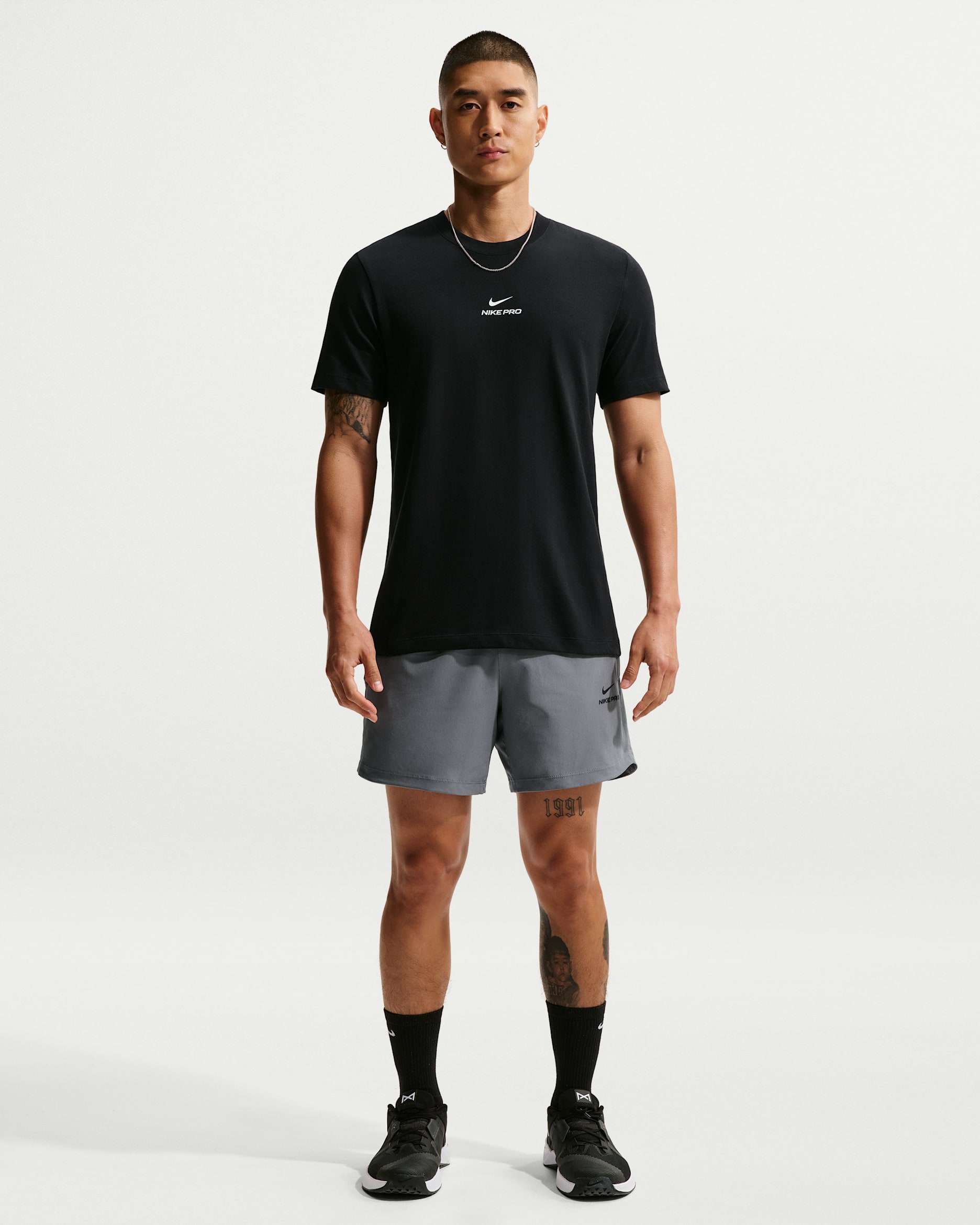 Nike Pro Training Men's Dri-FIT 15cm (approx.) Shorts - Smoke Grey/Black