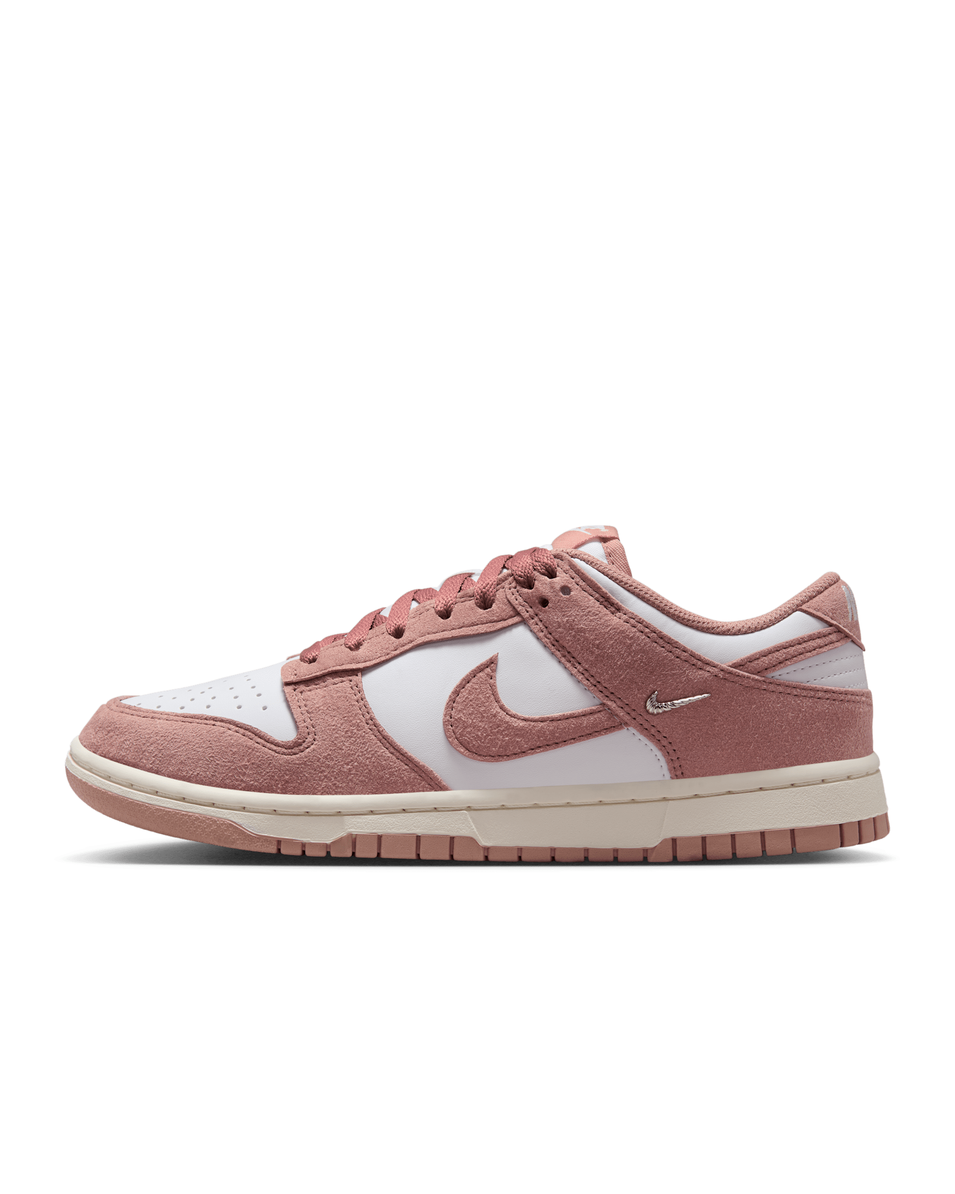 รองเท้าผู้หญิง Nike Dunk Low - ขาว/Sail/Metallic Silver/Particle Pink