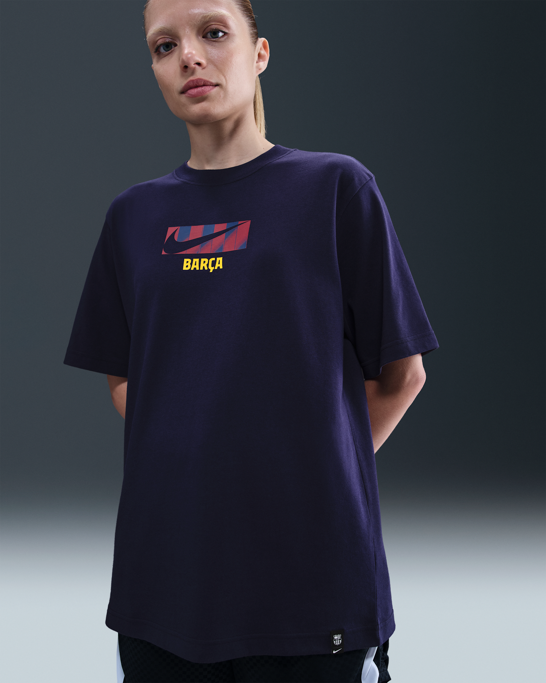 F.C. Barcelona Supporter Women's Nike Football T-Shirt - Imperial Purple