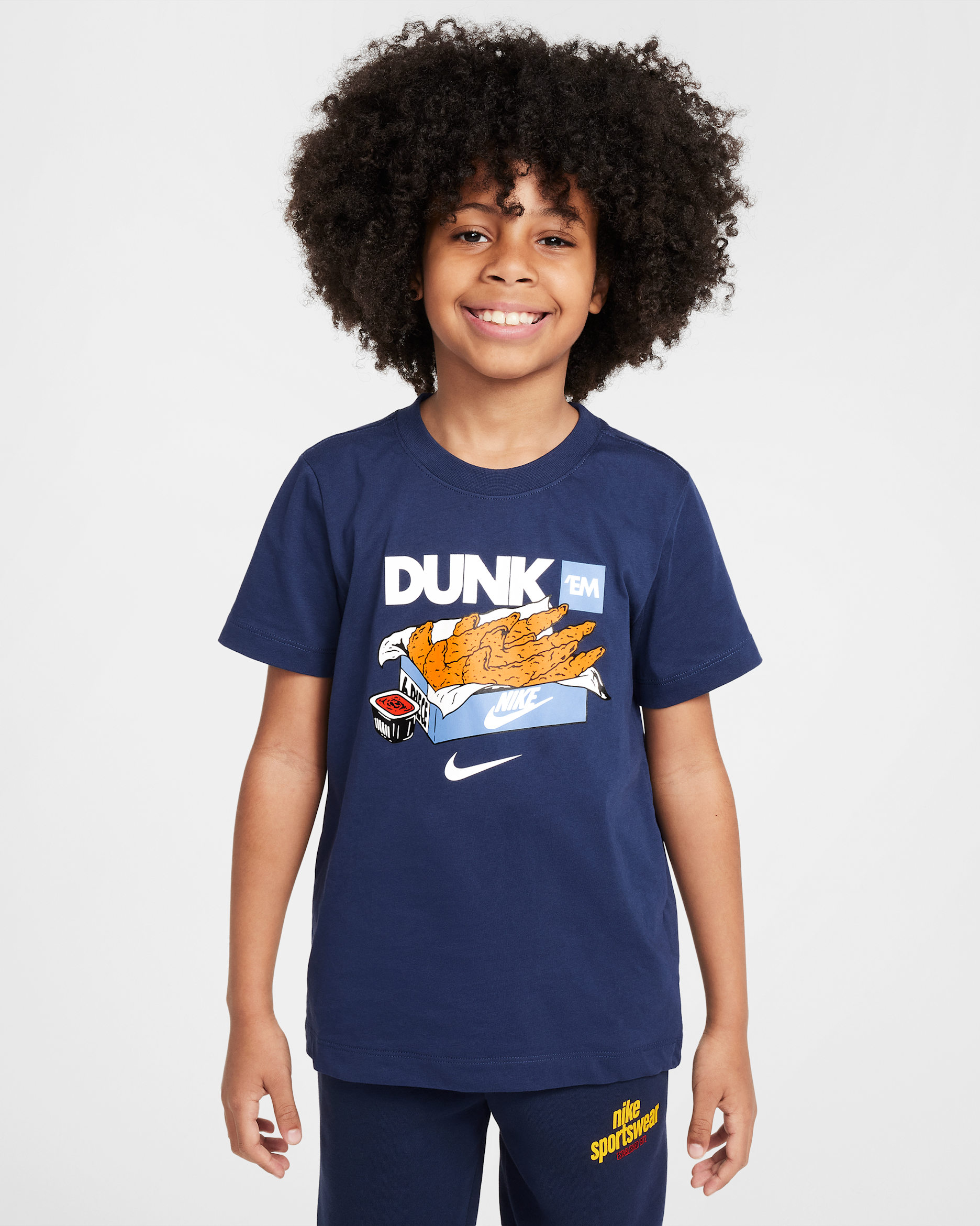 Nike Sportswear Big Kids' T-Shirt - Midnight Navy