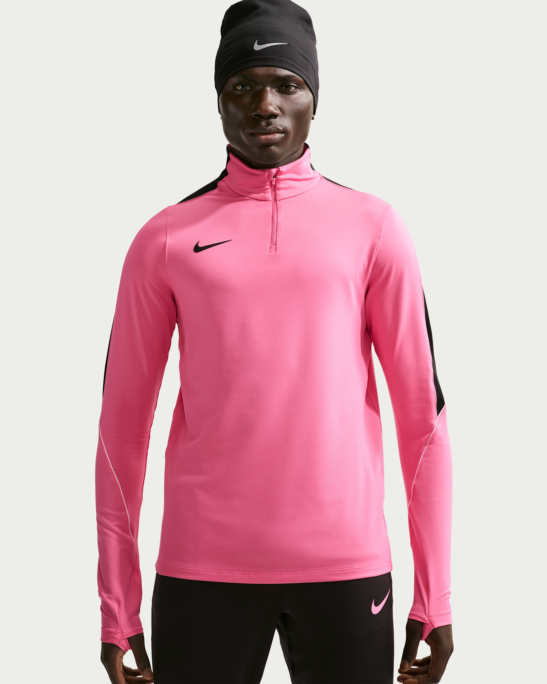 Nike Strike Men's Dri-FIT Football Drill Top - Pinksicle/Black/Black/Black