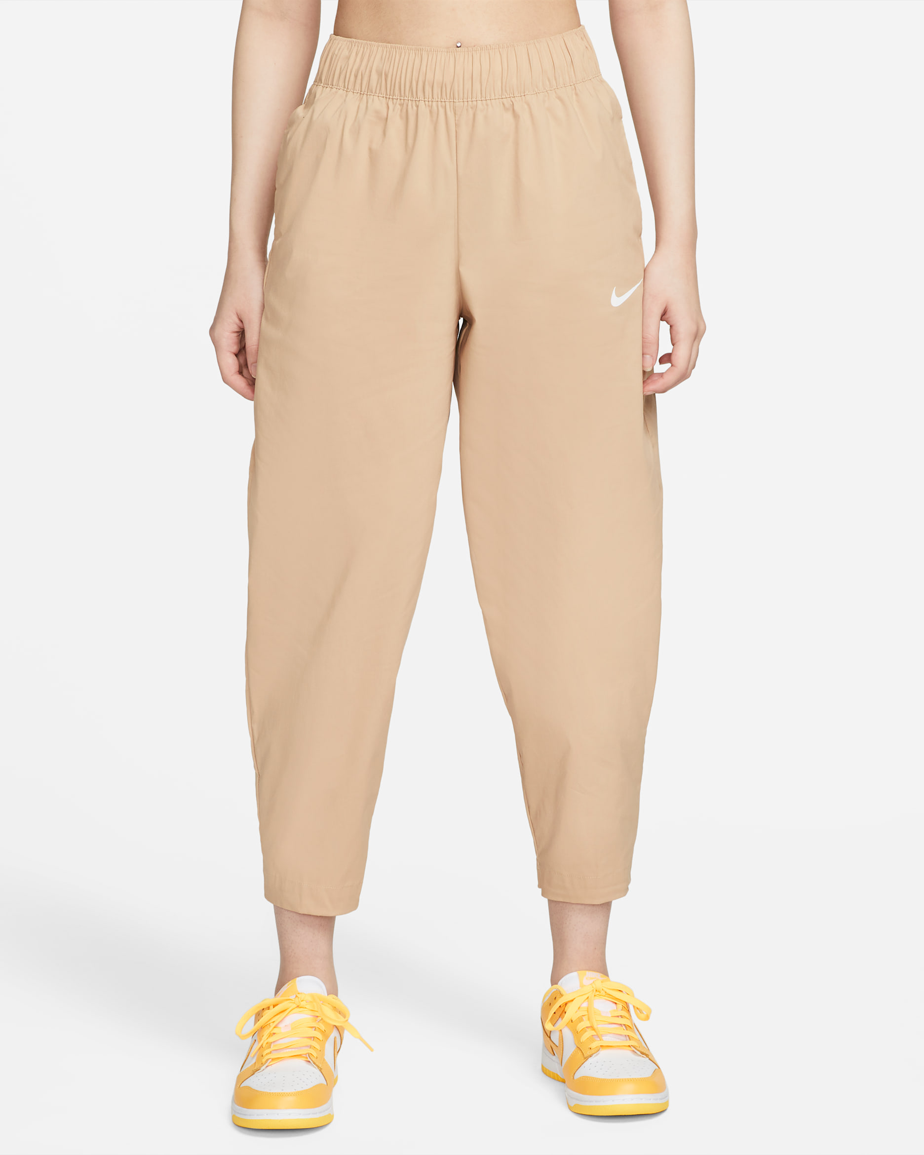 Nike Sportswear Essential Women's High-Rise Curve Trousers - Hemp/White