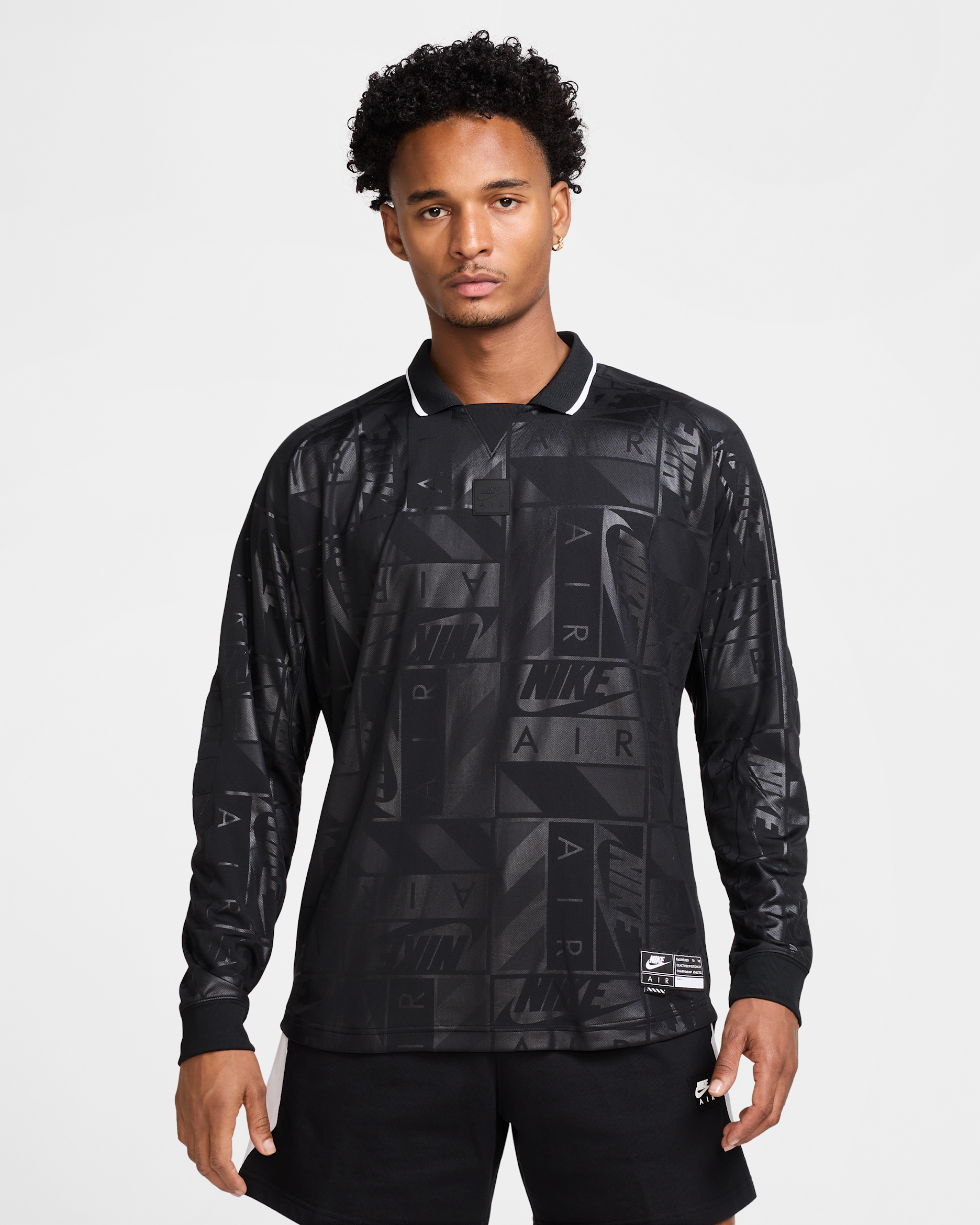 Nike Air Men's Long-Sleeved Jersey - Black/Black/Black