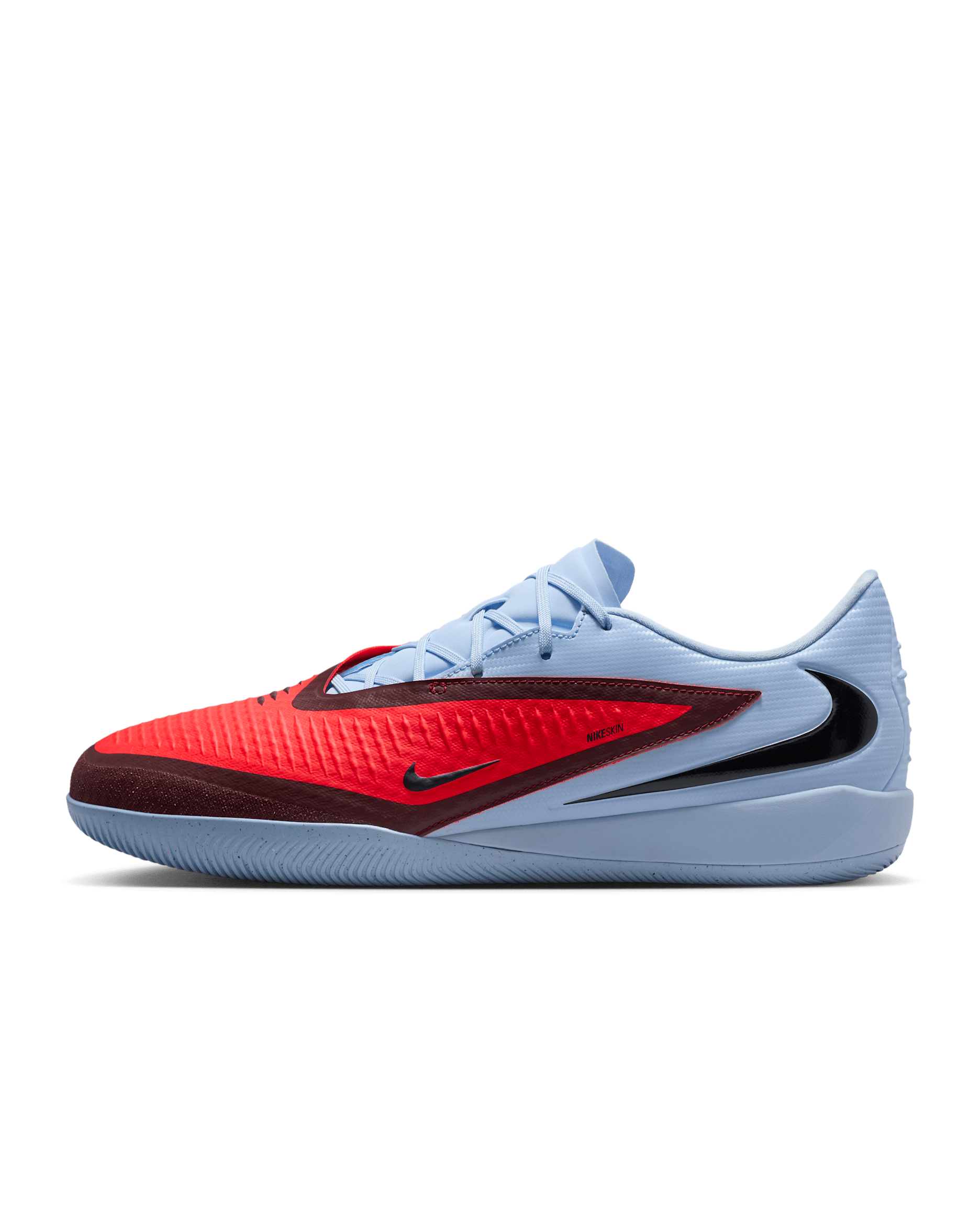 Fotbollssko för inomhusplan/futsal/street Nike Phantom 6 Low Academy - Royal Tint/Bright Crimson
