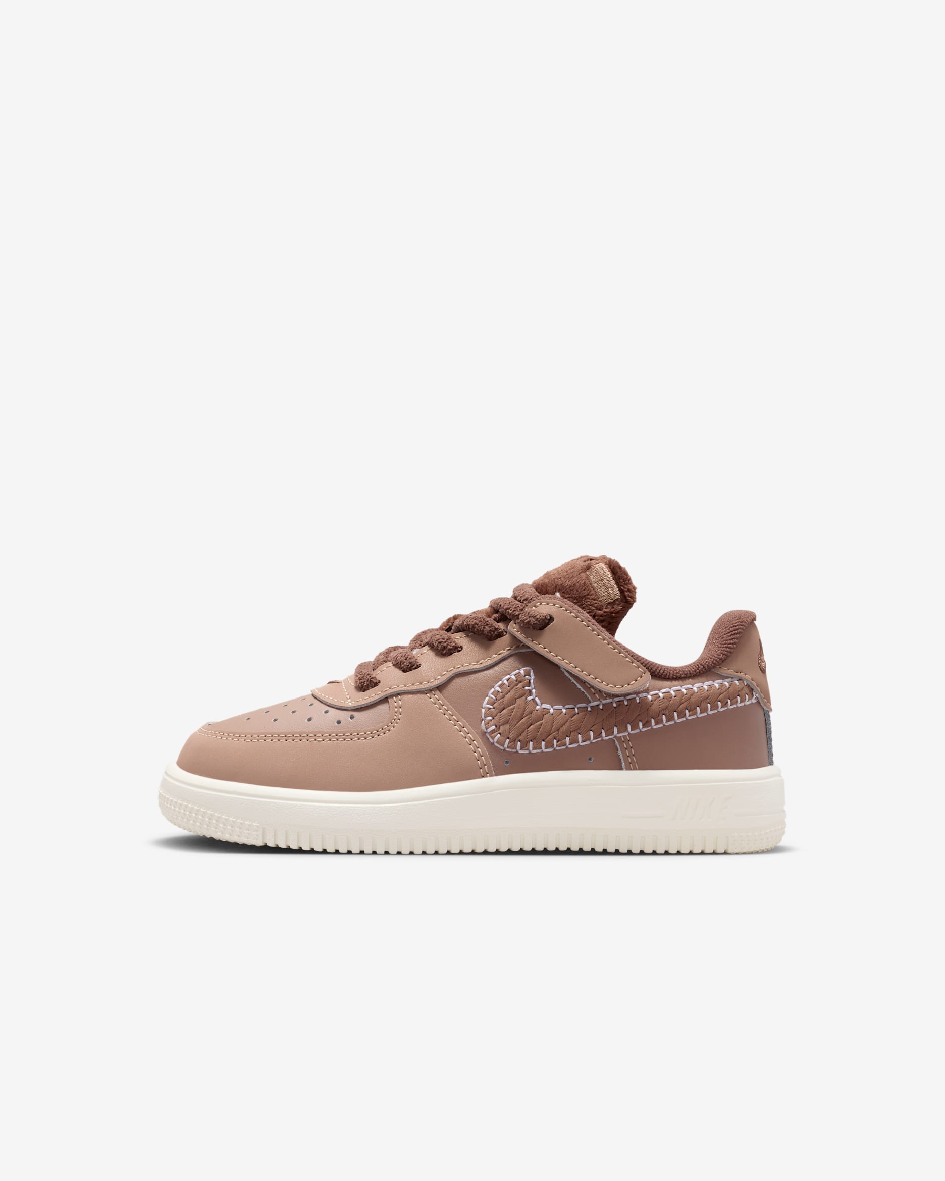 Nike Force 1 Low EasyOn Younger Kids' Shoes - Desert Dust/Fauna Brown/Sail/Desert Dust