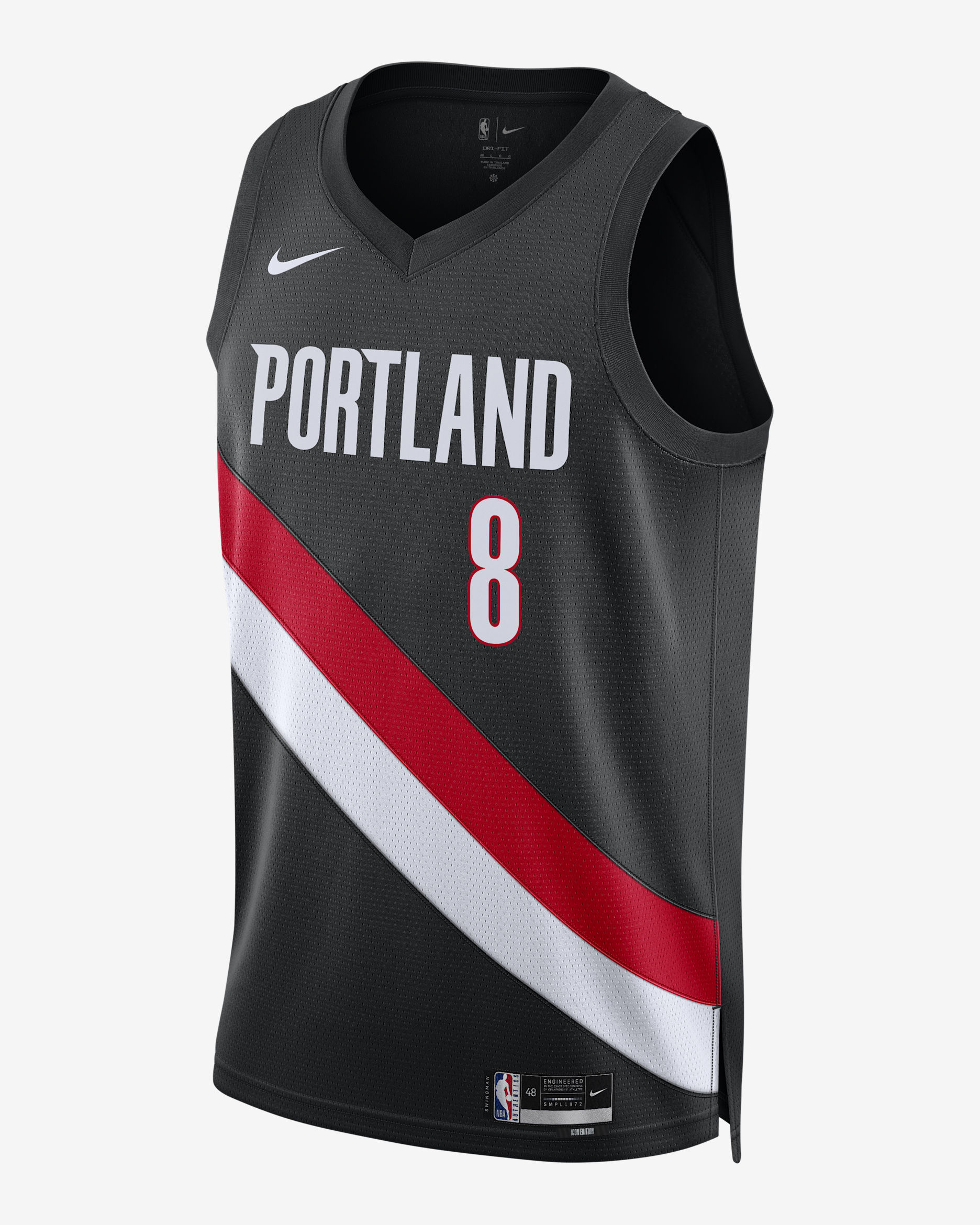 Deni Avdija Portland Trail Blazers Icon Edition Men's Nike Dri-FIT NBA Swingman Jersey - Black