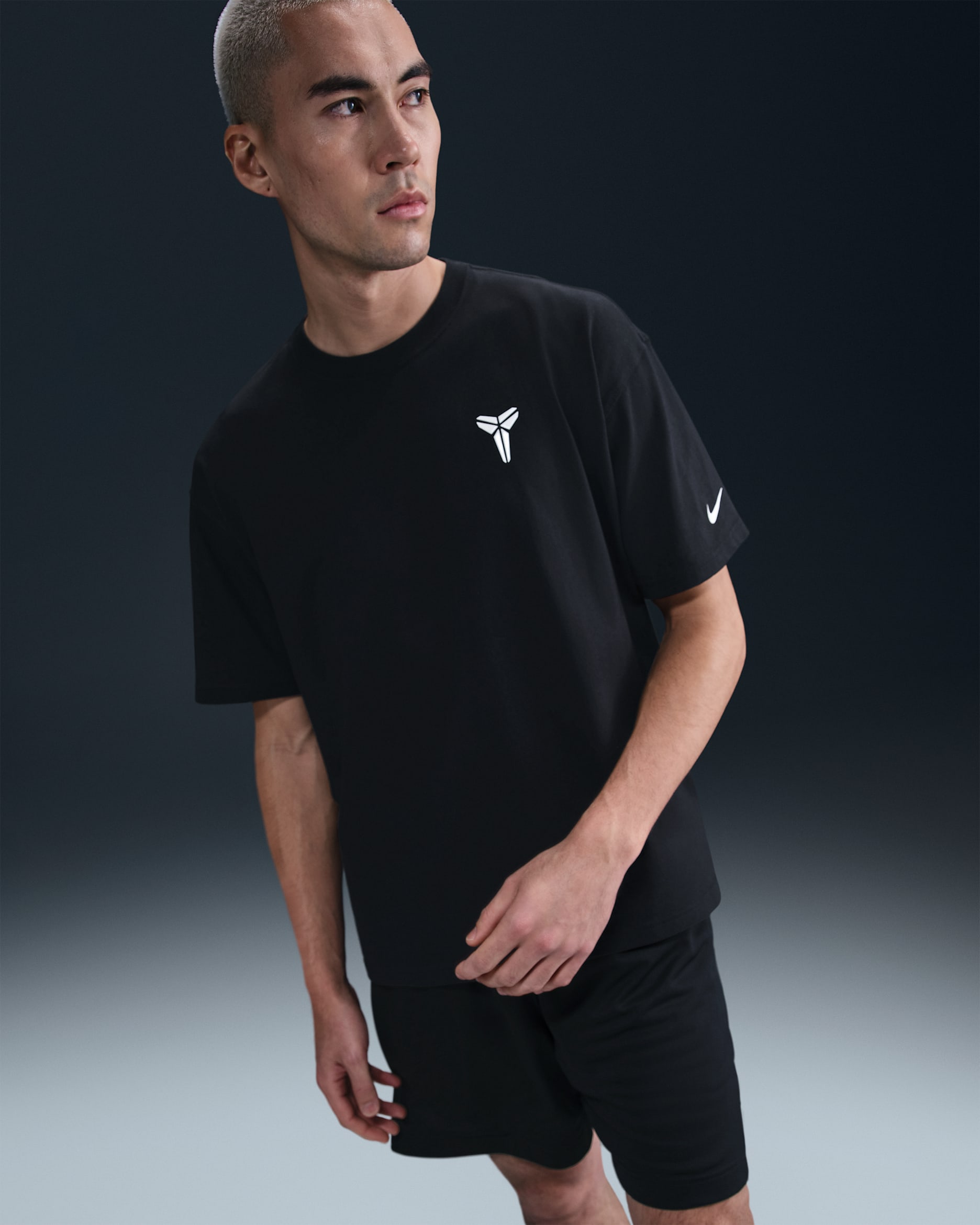 Kobe Basketball-T-Shirt für Herren - Schwarz/Weiß