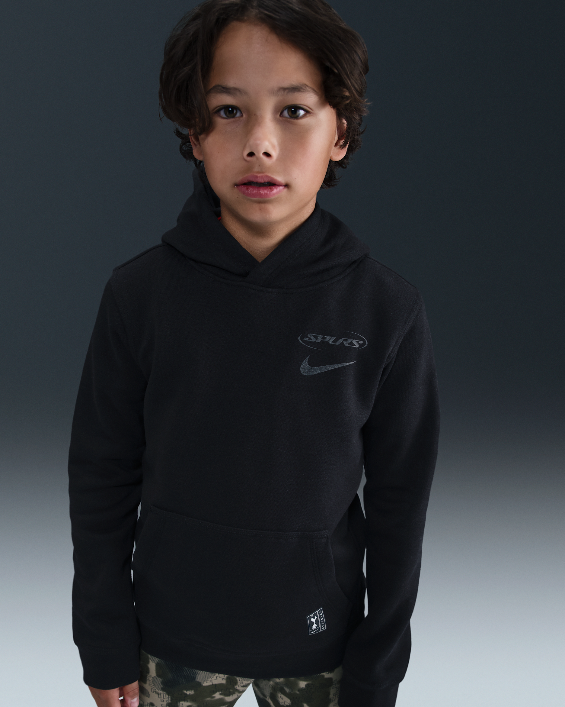 Hoodie pullover de futebol Nike Club Tottenham Hotspur Júnior (Rapaz) - Preto