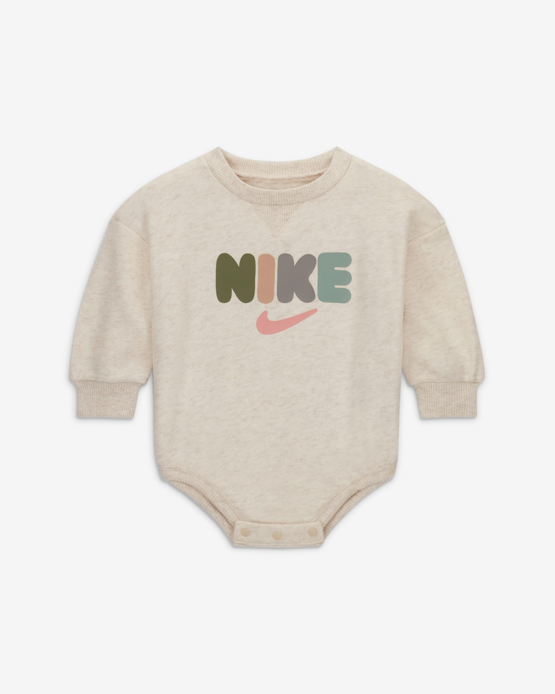 Nike Sportswear Primary Play Crew Romper rompertje voor baby's - Ivory Heather