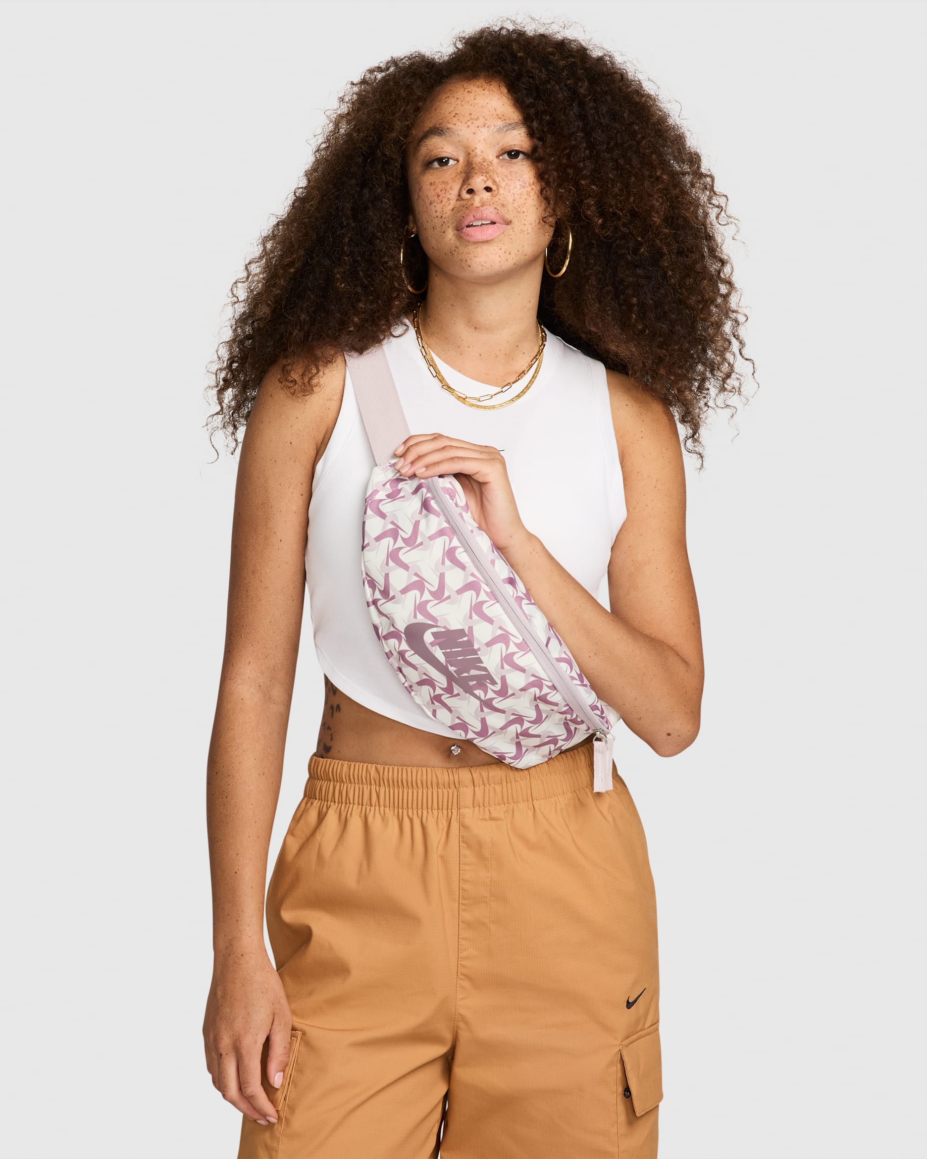 Bolsa bandolera  (3L) Nike Heritage - Vela/Violeta platino/Gris topo