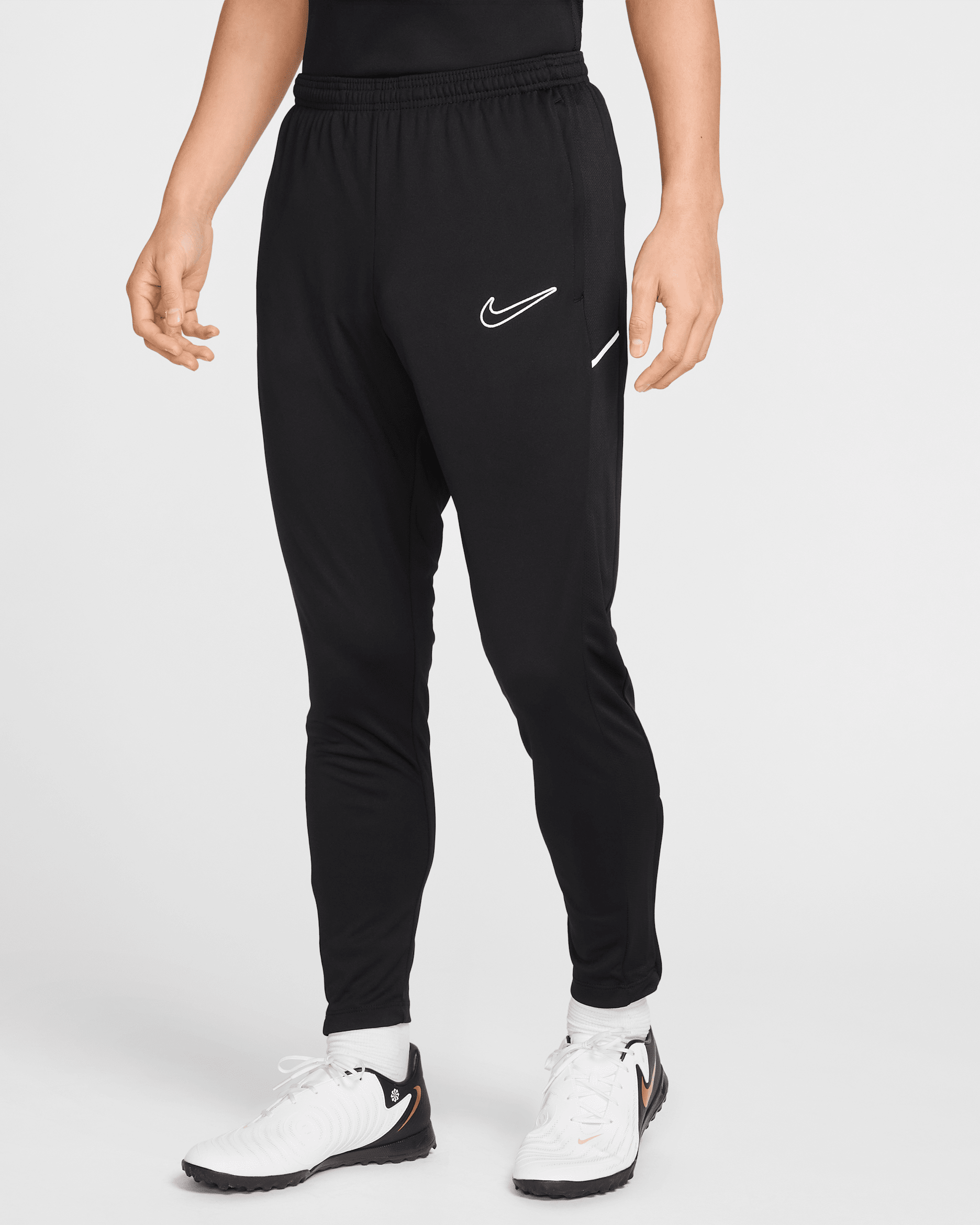 กางเกงฟุตบอลขายาวผู้ชาย Dri-FIT Nike Academy - ดำ/ดำ/ขาว
