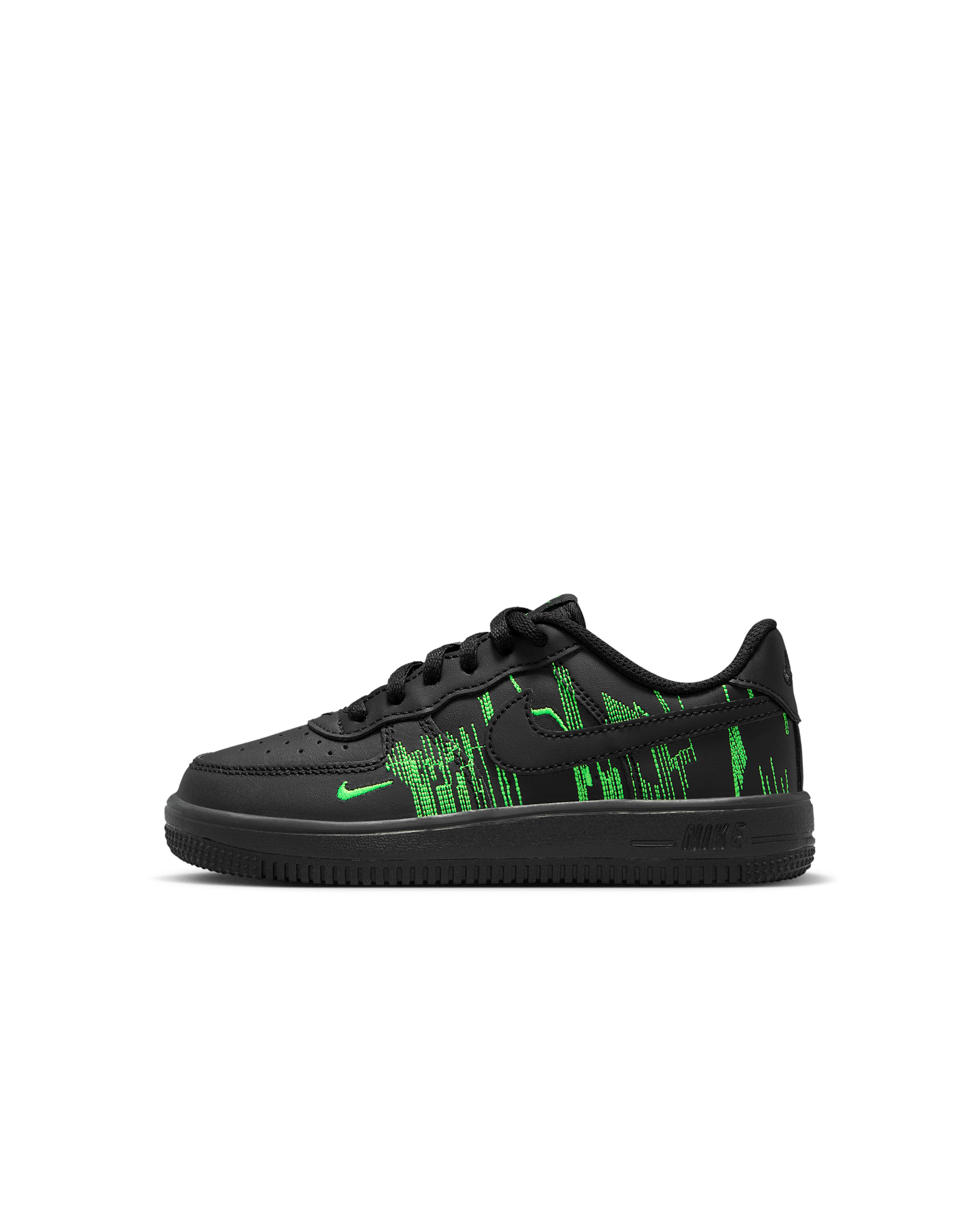 Nike Force 1 Low LV8 Little Kids' Shoes - Black/Green Strike/Vivid Purple/Black