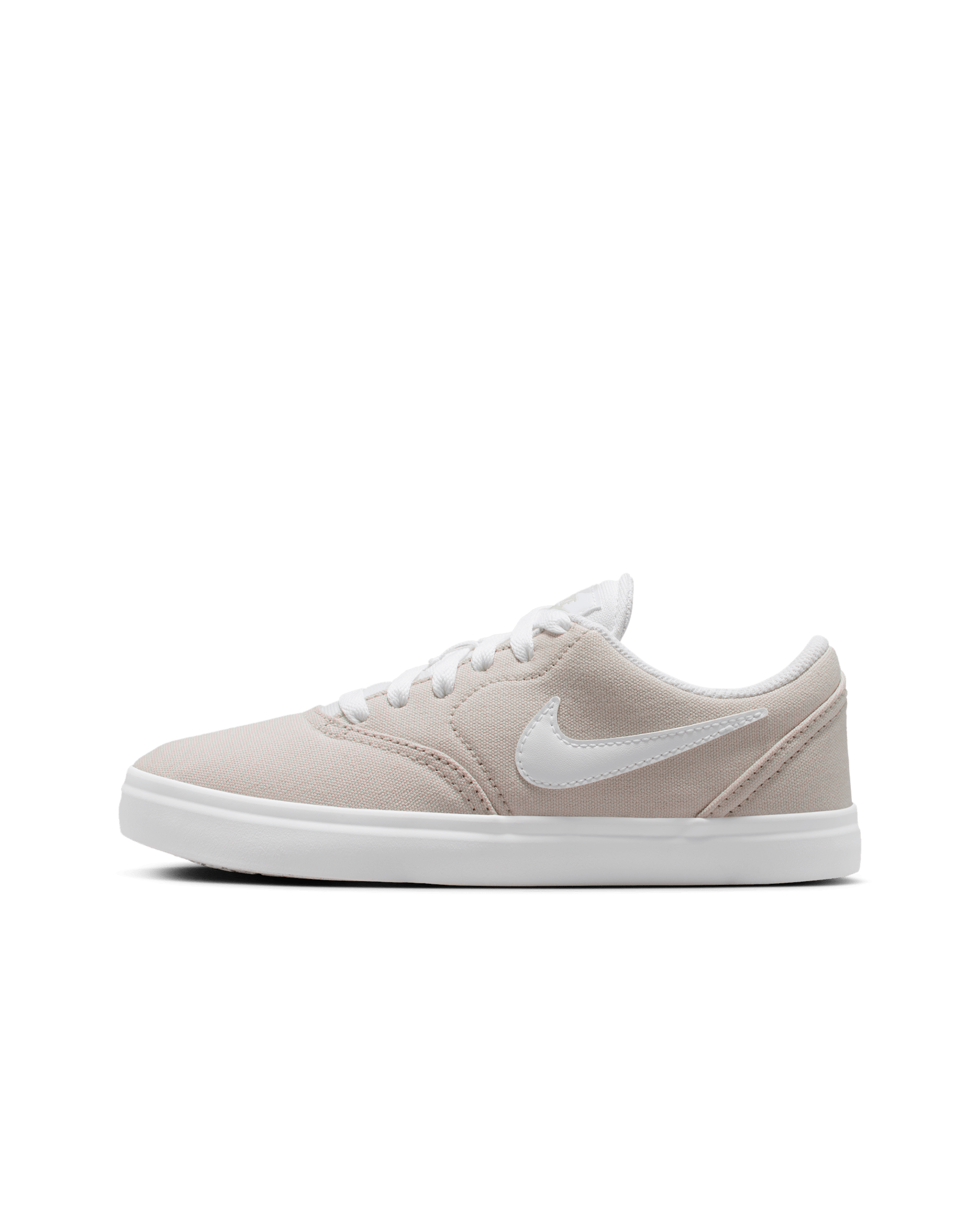 Nike SB Check Canvas Big Kids' Skate Shoes - Light Bone/White
