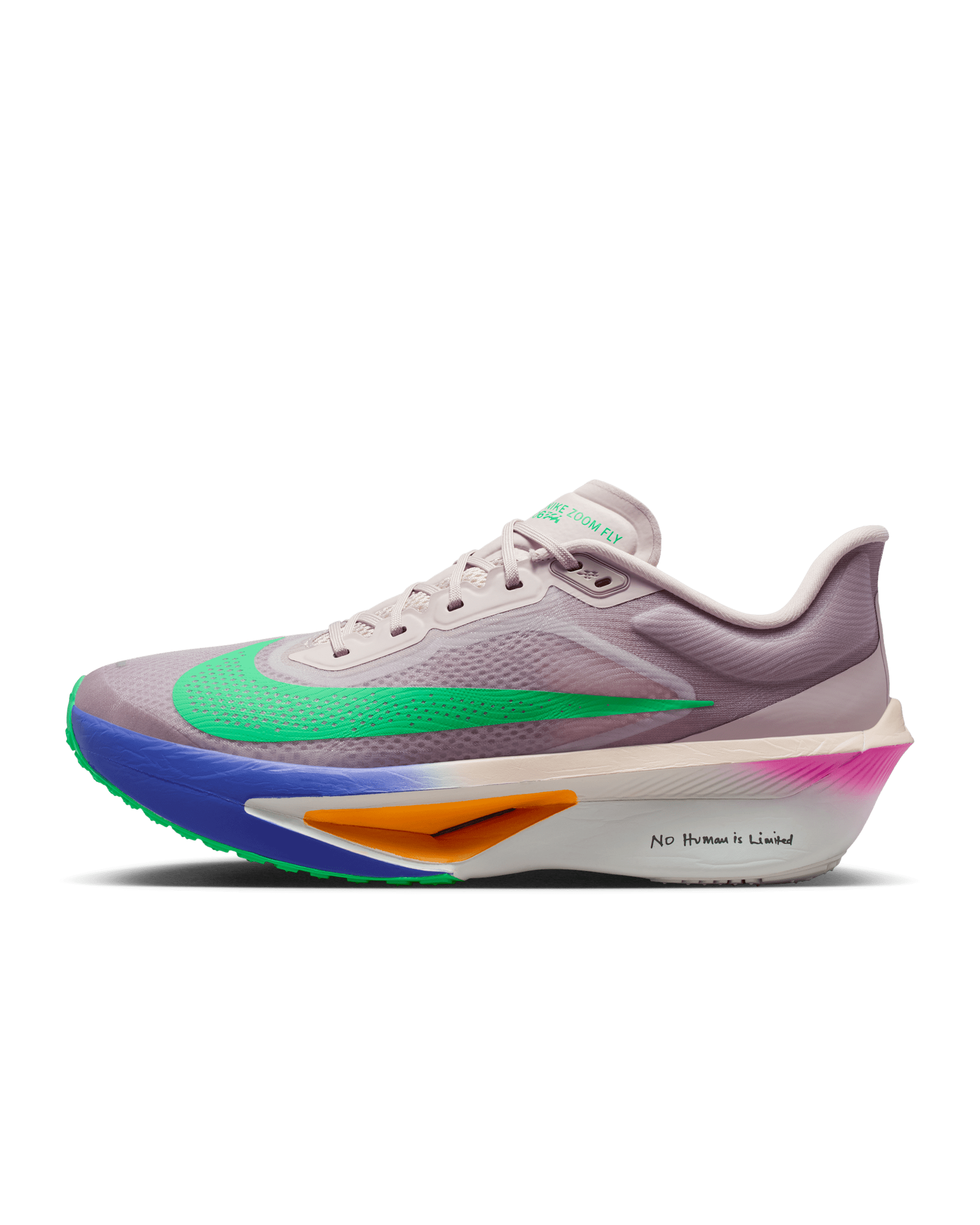 Nike Zoom Fly 6 "Eliud Kipchoge" Men's Road Racing Shoes - Silt Red/Persian Violet/Fire Pink/Green Shock