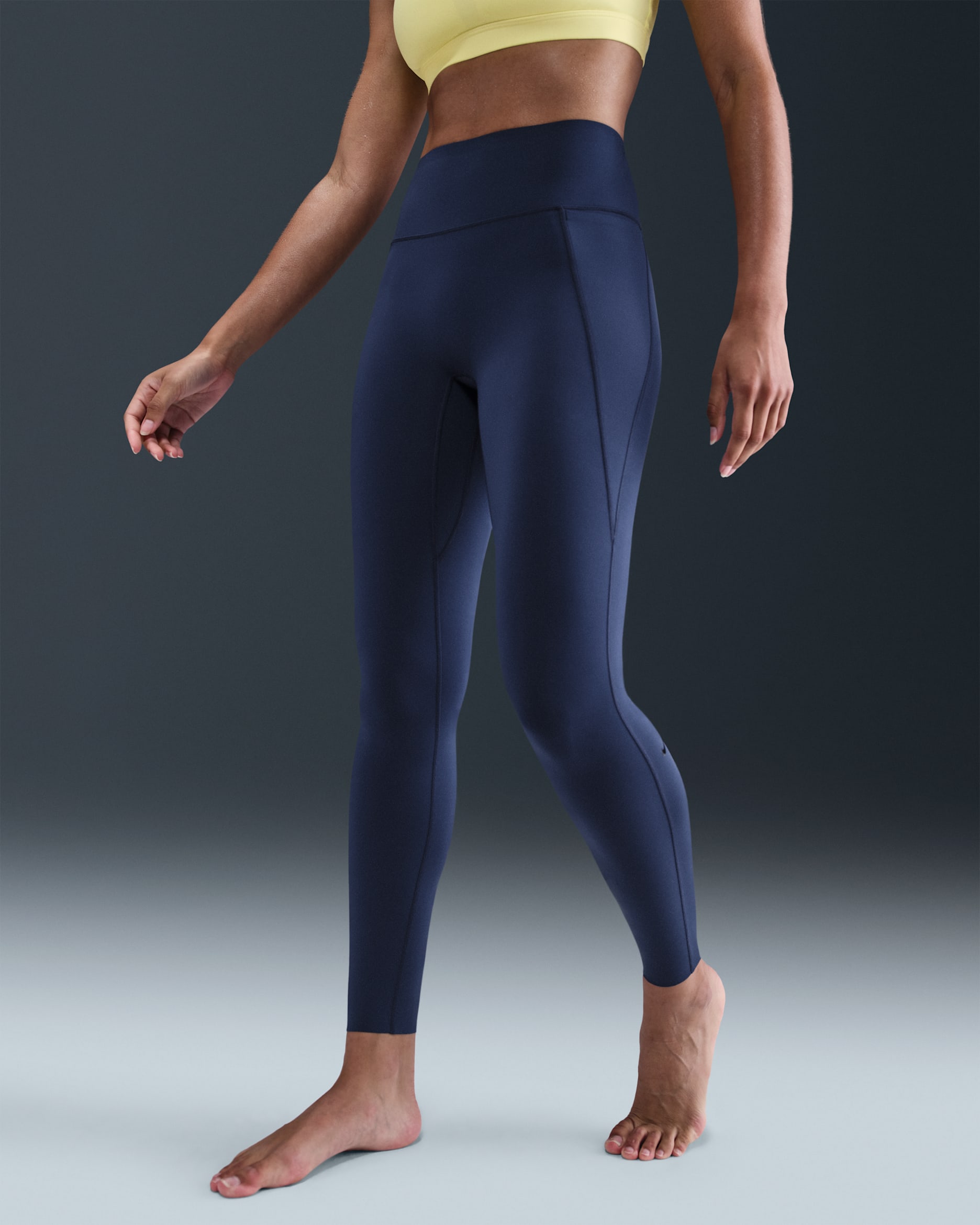 Nike Universa Women's High-Waisted Full-Length Leggings with No Front Seam