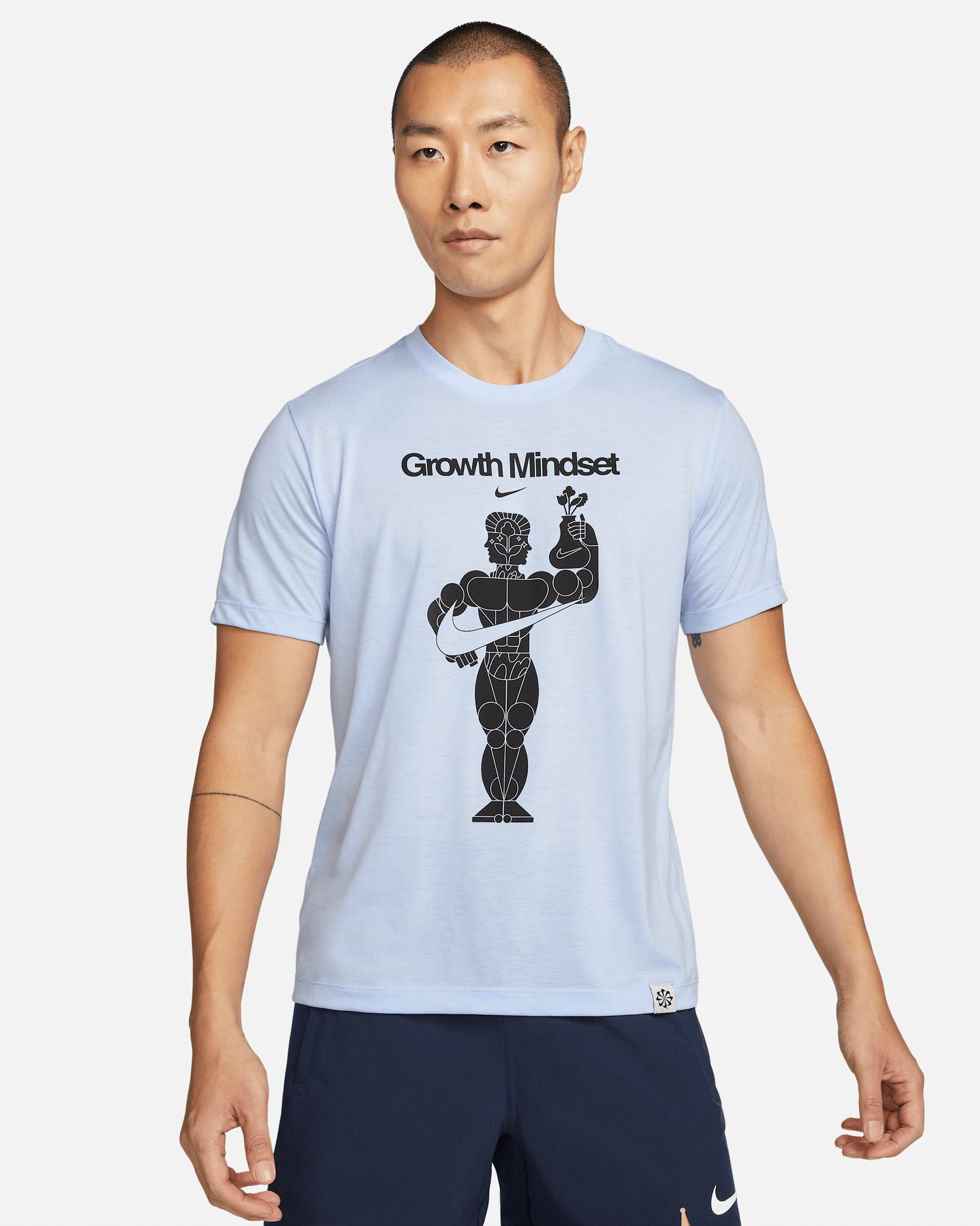 Nike Dri-FIT Men's Graphic Training T-Shirt - Light Marine