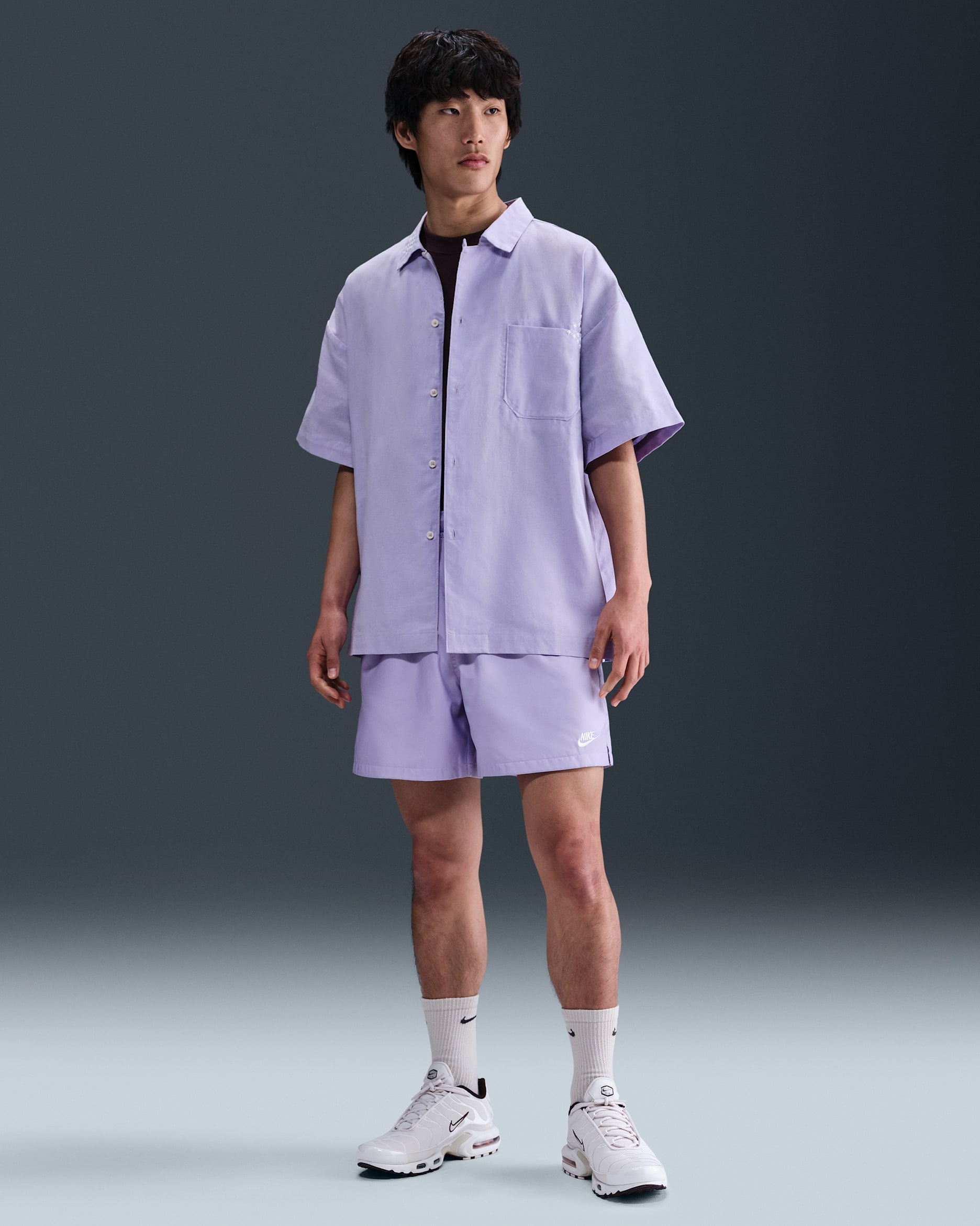 ナイキ クラブ メンズ ウーブン フロー ショートパンツ - ハイドランジア/ホワイト