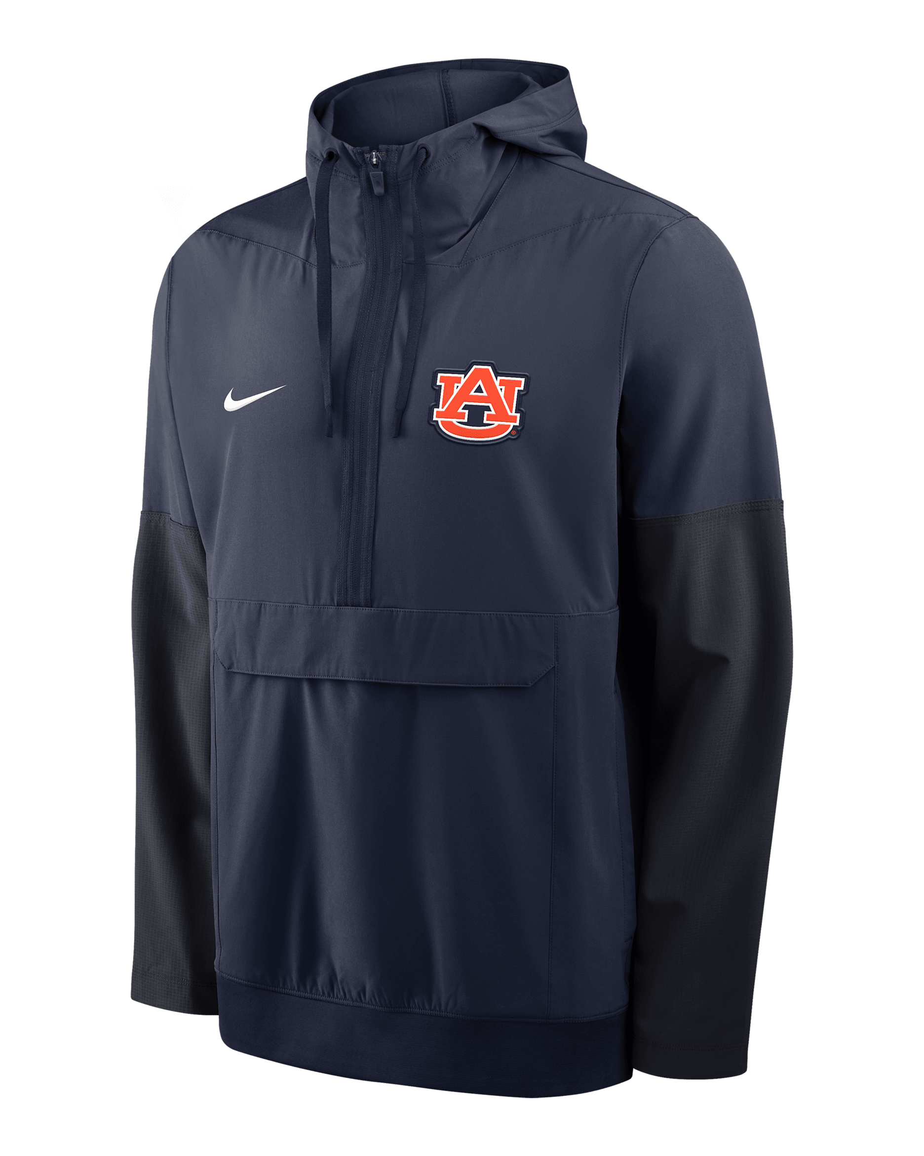 Auburn Anorak Men's Nike College 1/2-Zip Hooded Jacket - Navy