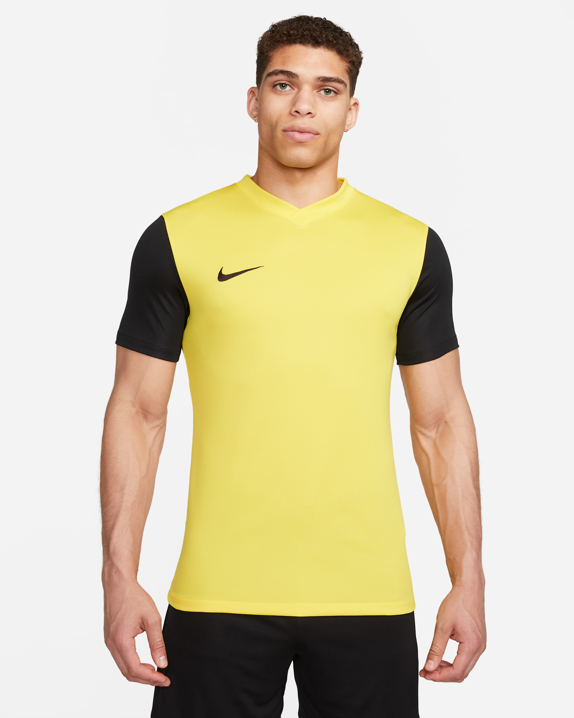Nike Dri-FIT Tiempo Premier 2 Men's Short-Sleeve Football Shirt - Tour Yellow/Black/Black