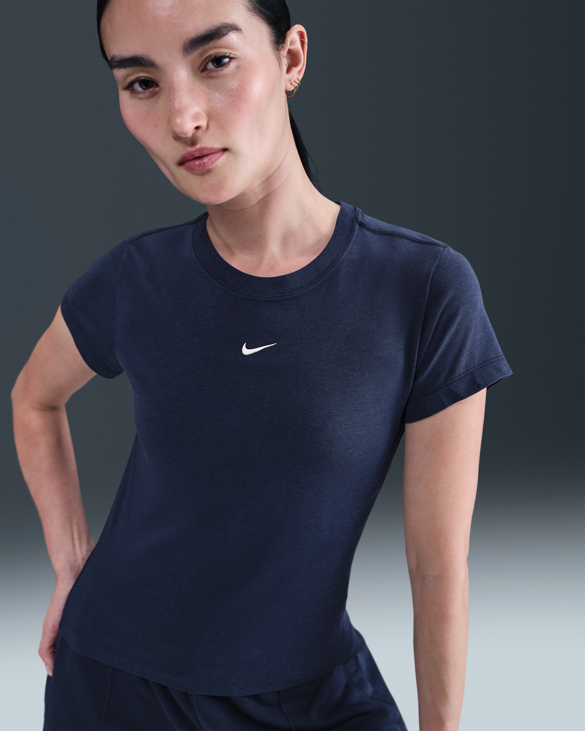 Nike Sportswear Chill Knit Women's T-shirt - Midnight Navy/Sail