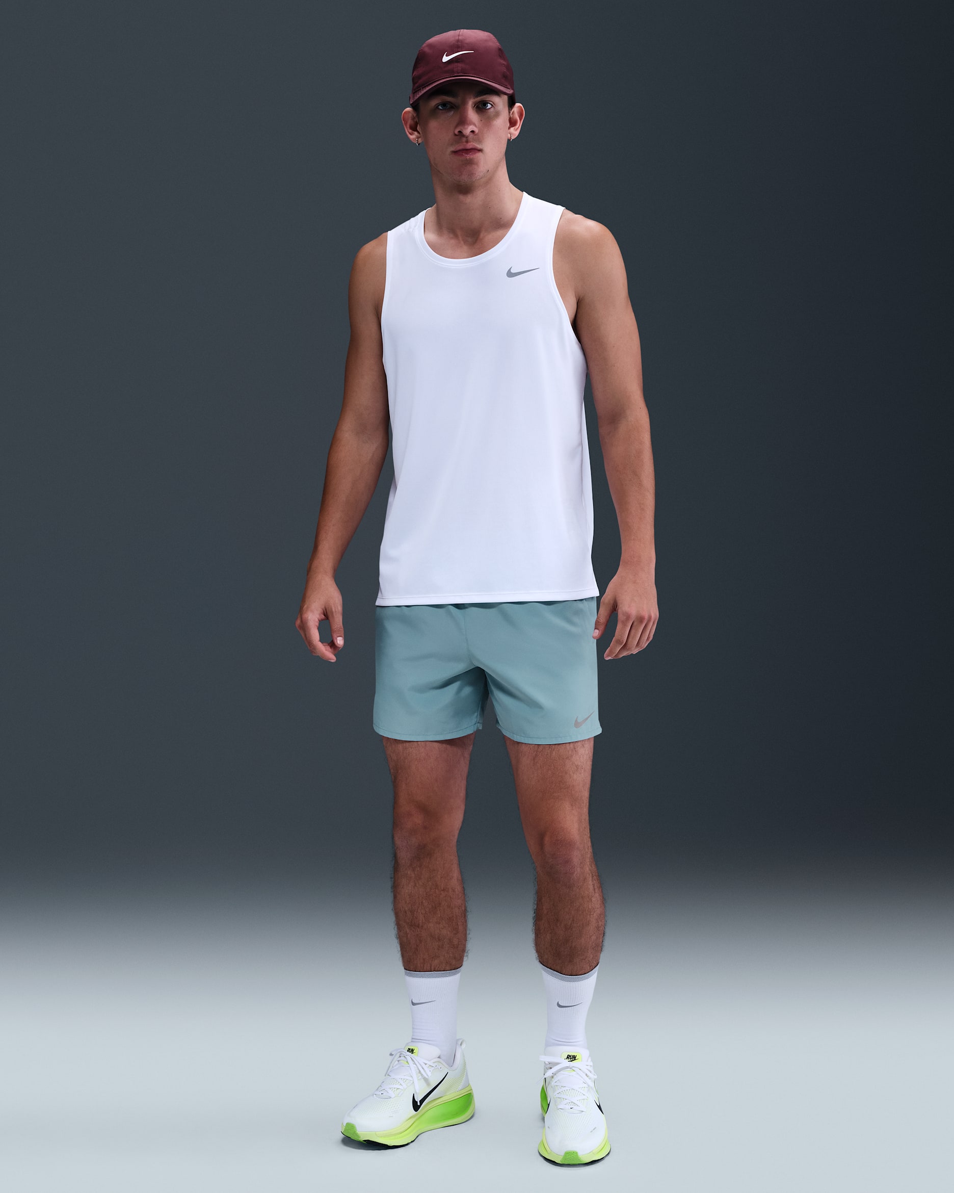 Shorts de running de 13 cm con ropa interior integrada para hombre Nike Challenger - Denim turquesa